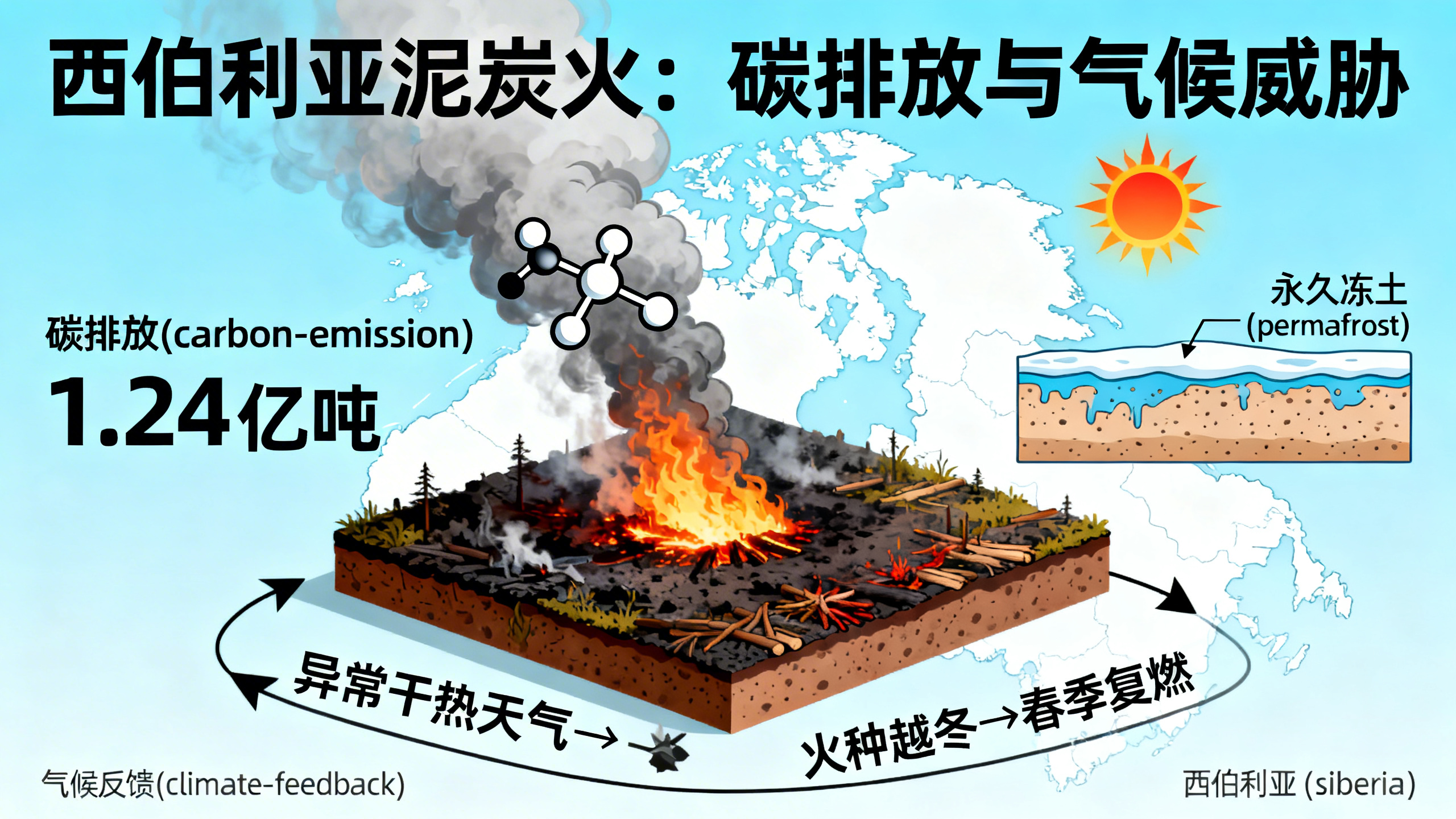 泥炭火灾“贡献”了西伯利亚大部分林火碳排放