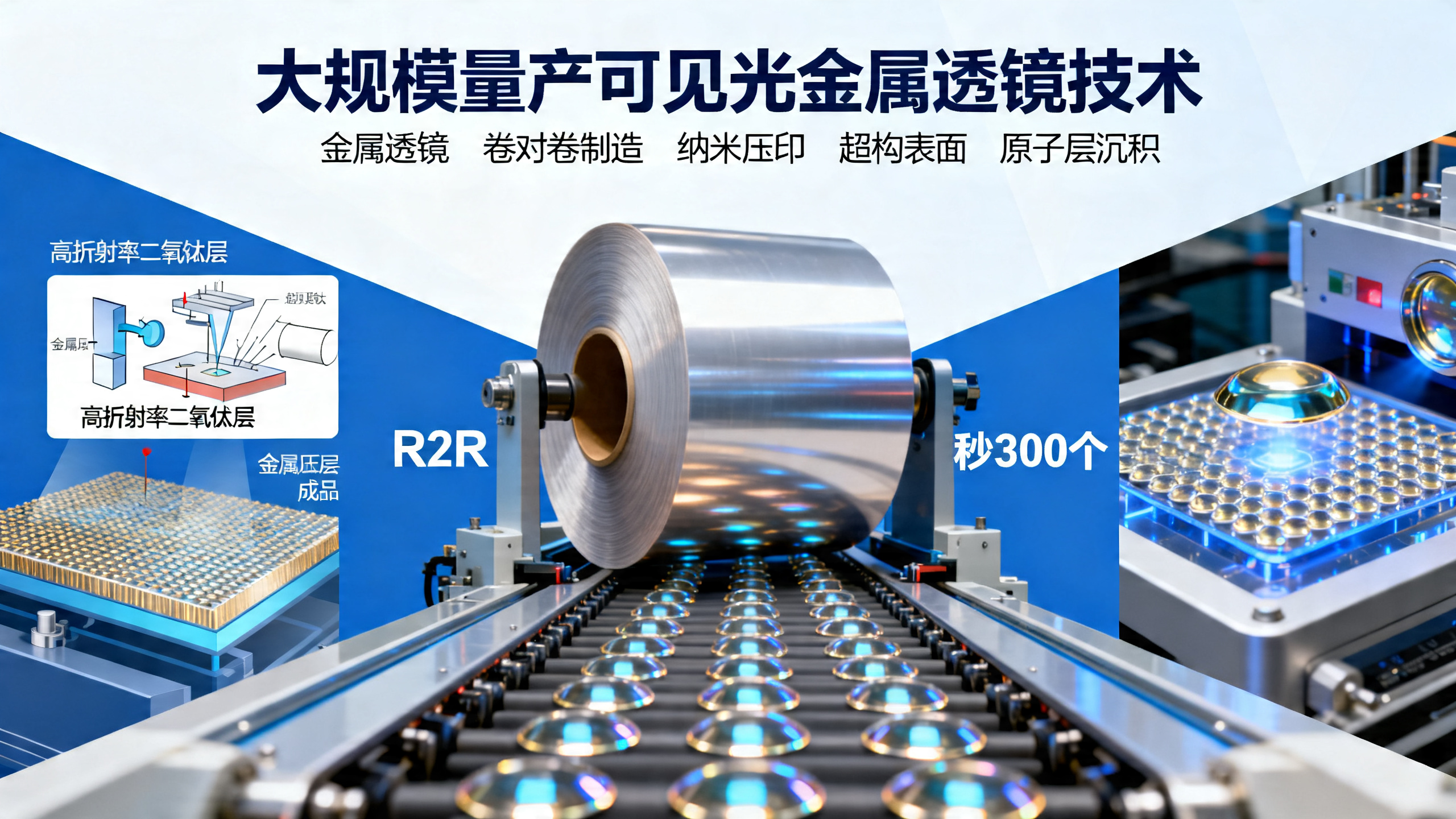 每秒300片！可见光金属透镜的卷对卷量产技术
