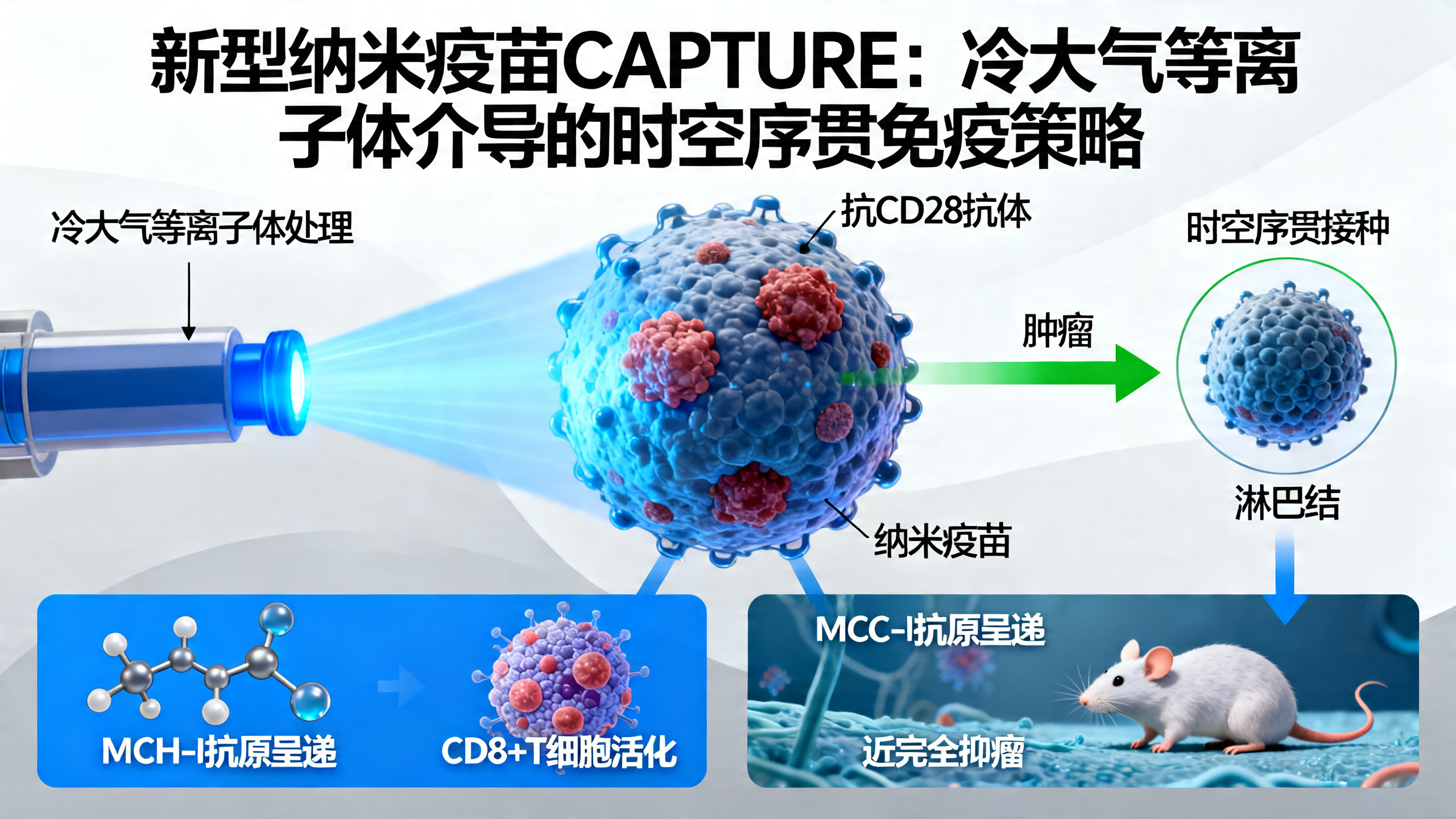 用“冷等离子体”技术打造的纳米疫苗，实现精准时空免疫，激活抗癌能力