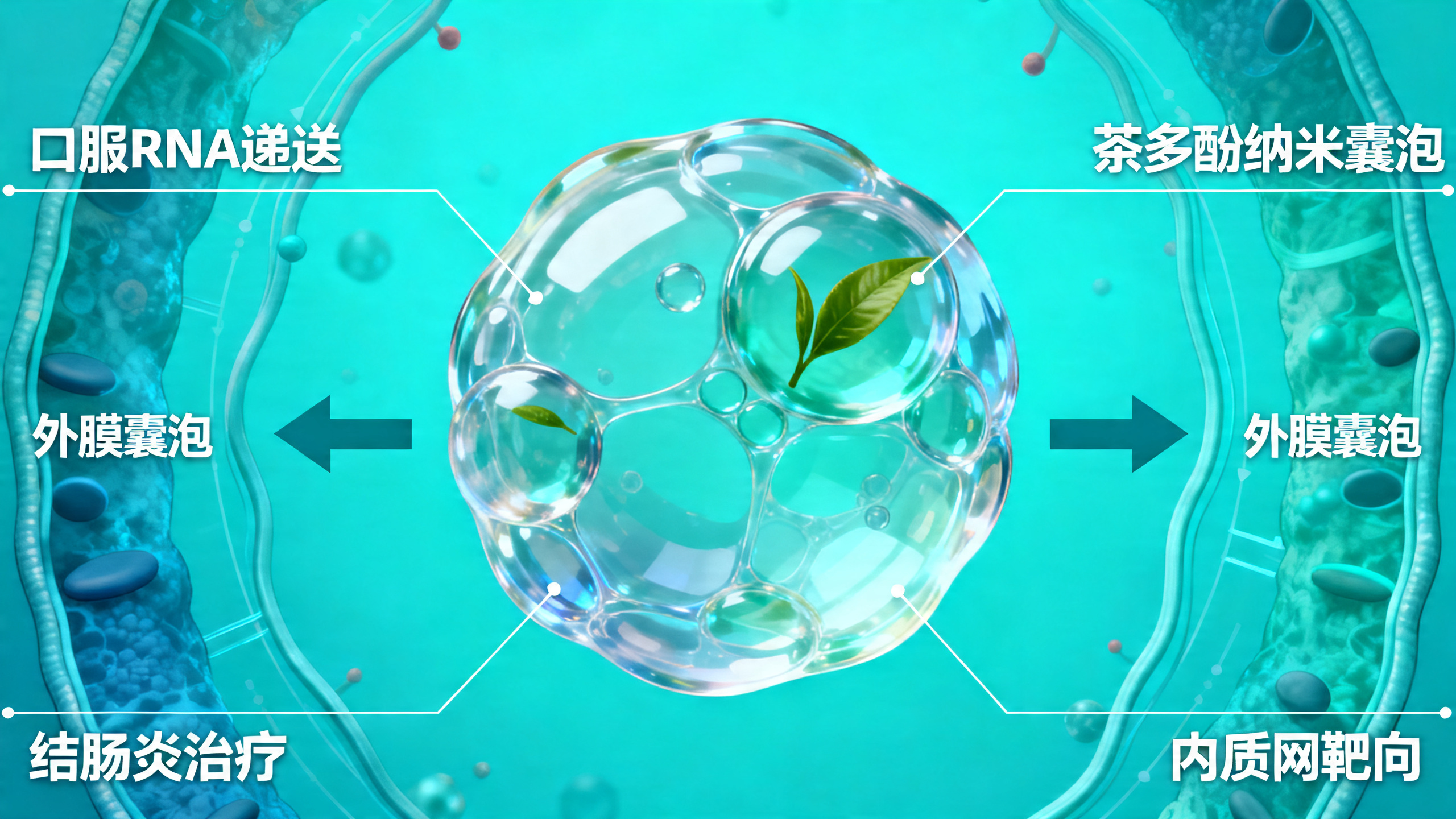 用茶多酚纳米囊泡把RNA药物精准送入肠道细胞，治疗结肠炎