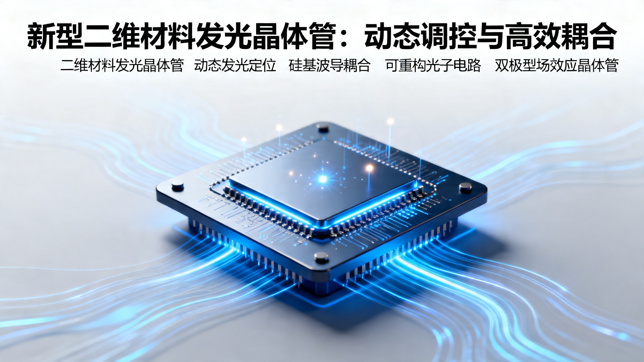 可调发光位置的二维材料发光晶体管，让光高效导入硅基波导