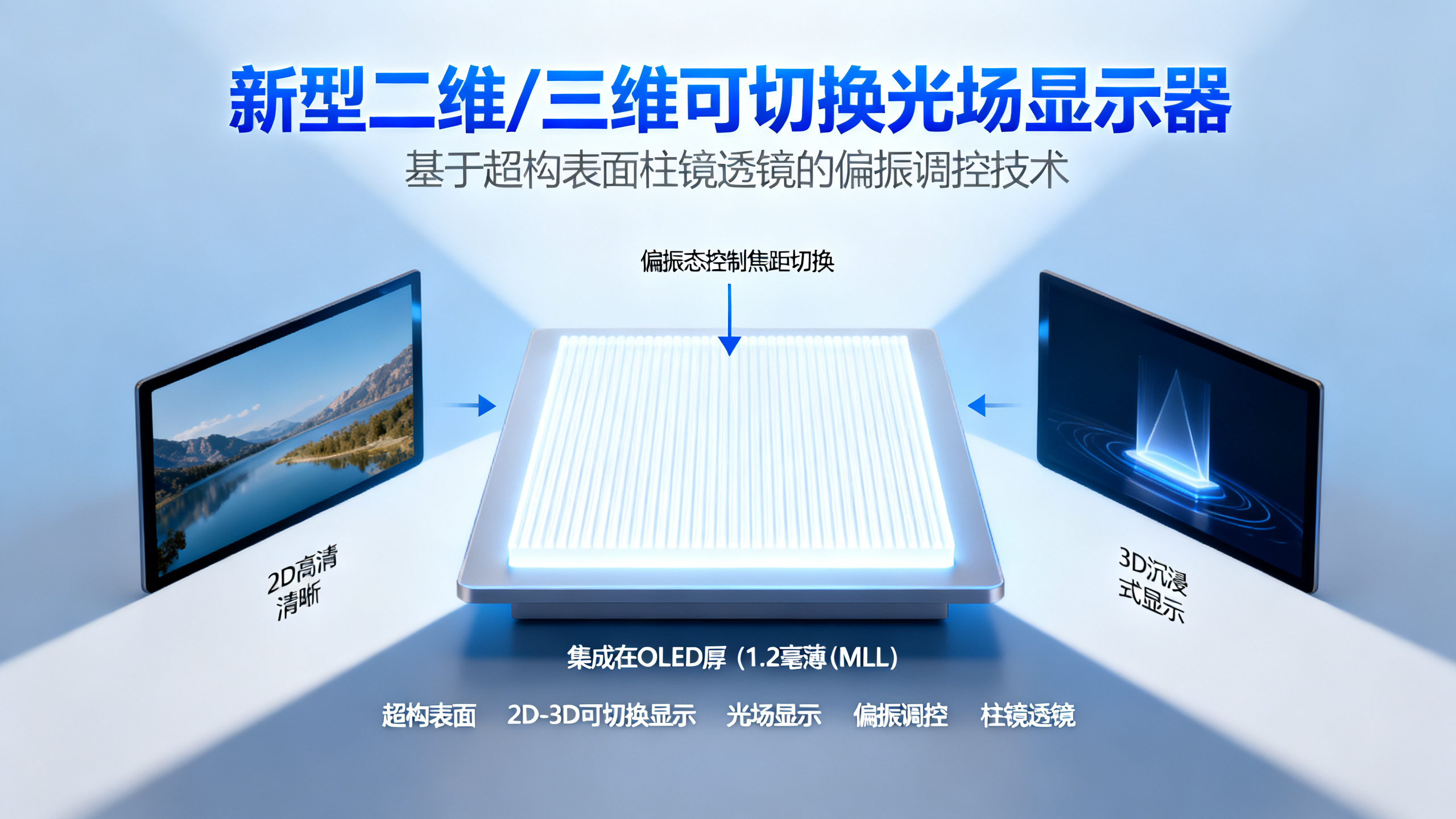 可切换的2D/3D显示技术