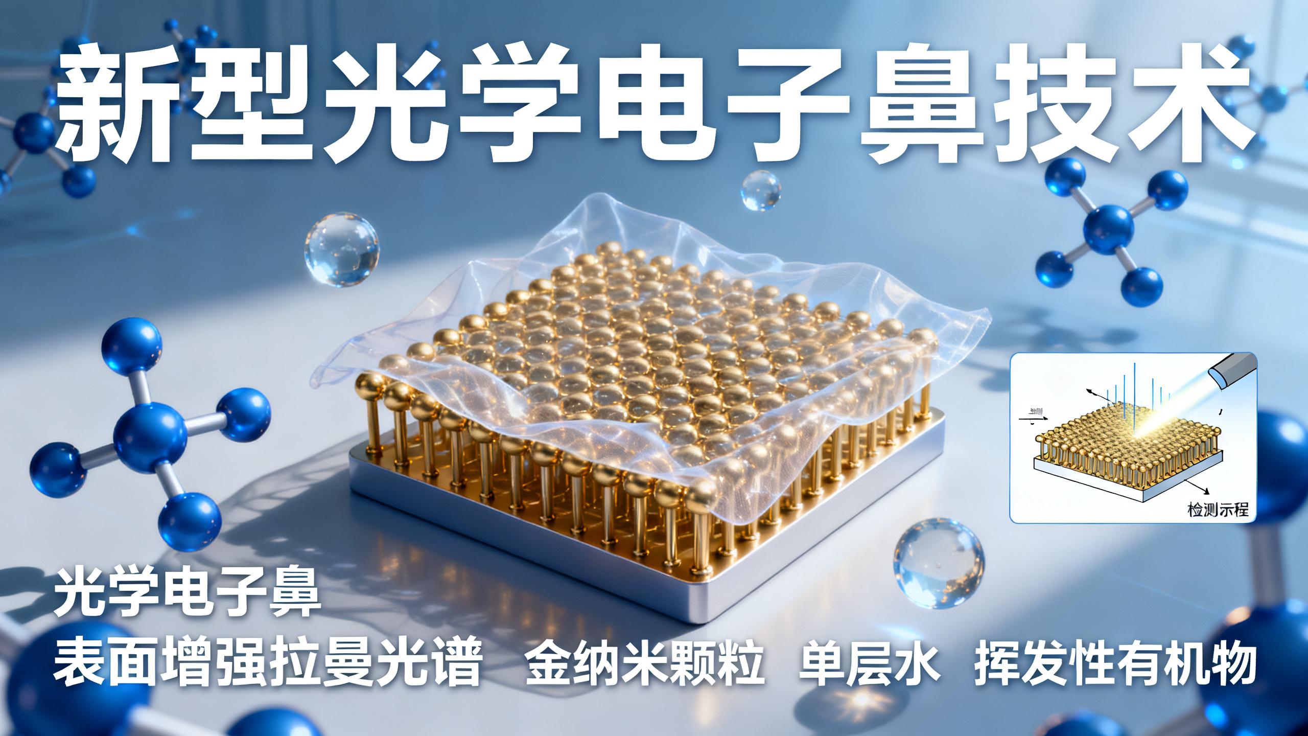 “光学鼻子”：用单层材料让金表面“闻”出气体