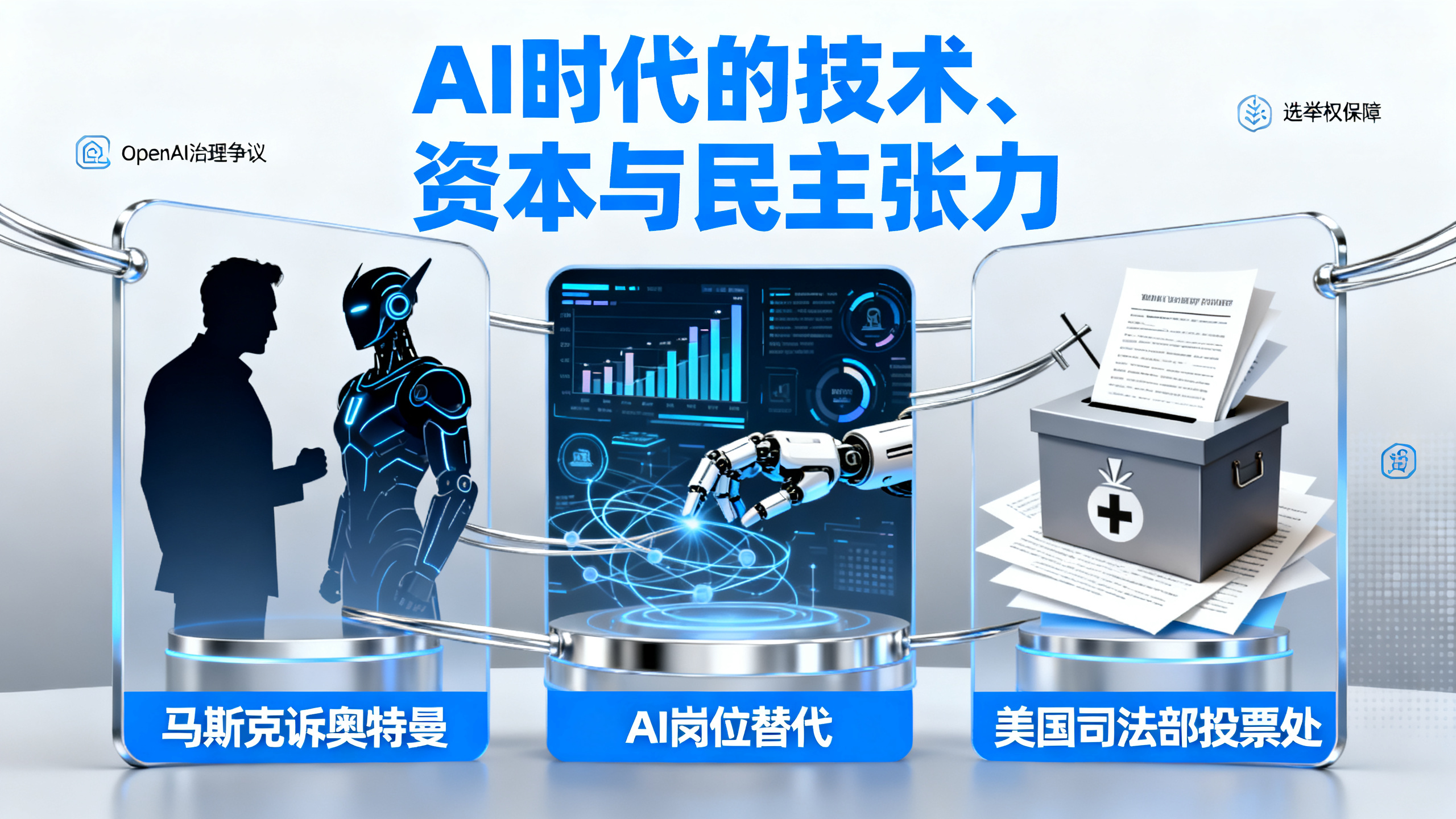 马斯克与奥特曼“开撕”、司法部裁撤投票权部门、AI导致失业潮真有那么可怕吗？