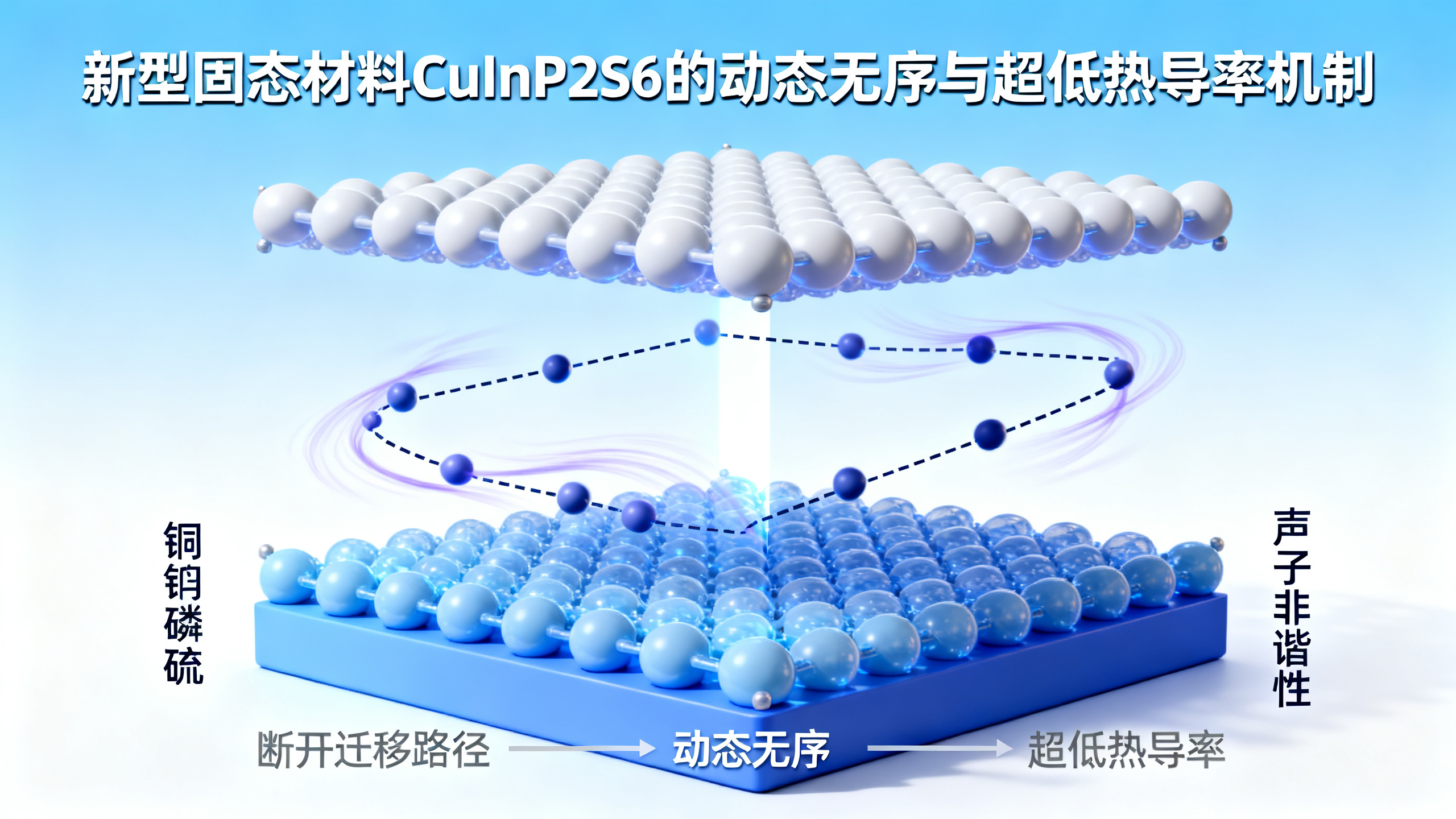 铜铟磷硫晶体中“跳跃式”原子运动让晶格振动更剧烈