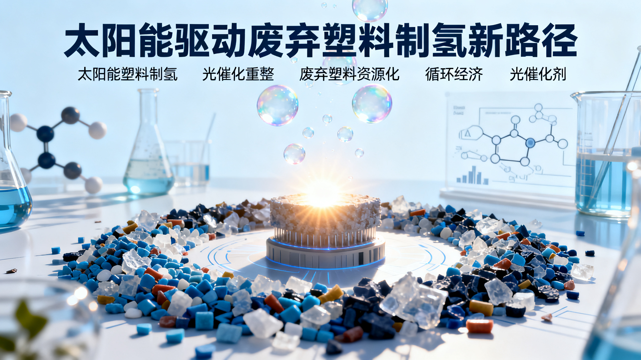 科学家用阳光把塑料垃圾变成清洁氢燃料