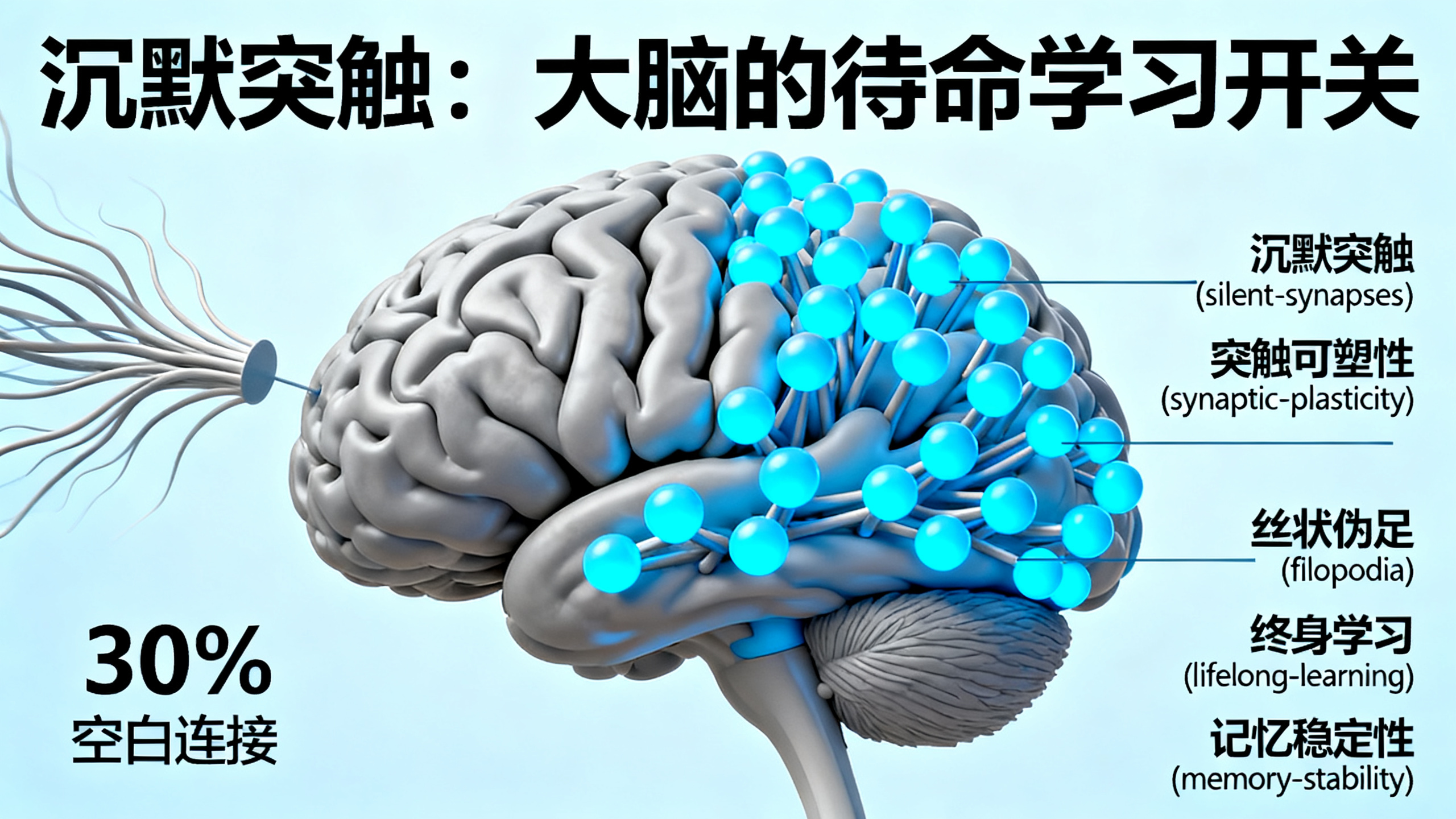 科学家在成年人大脑中发现数百万个“沉默突触”