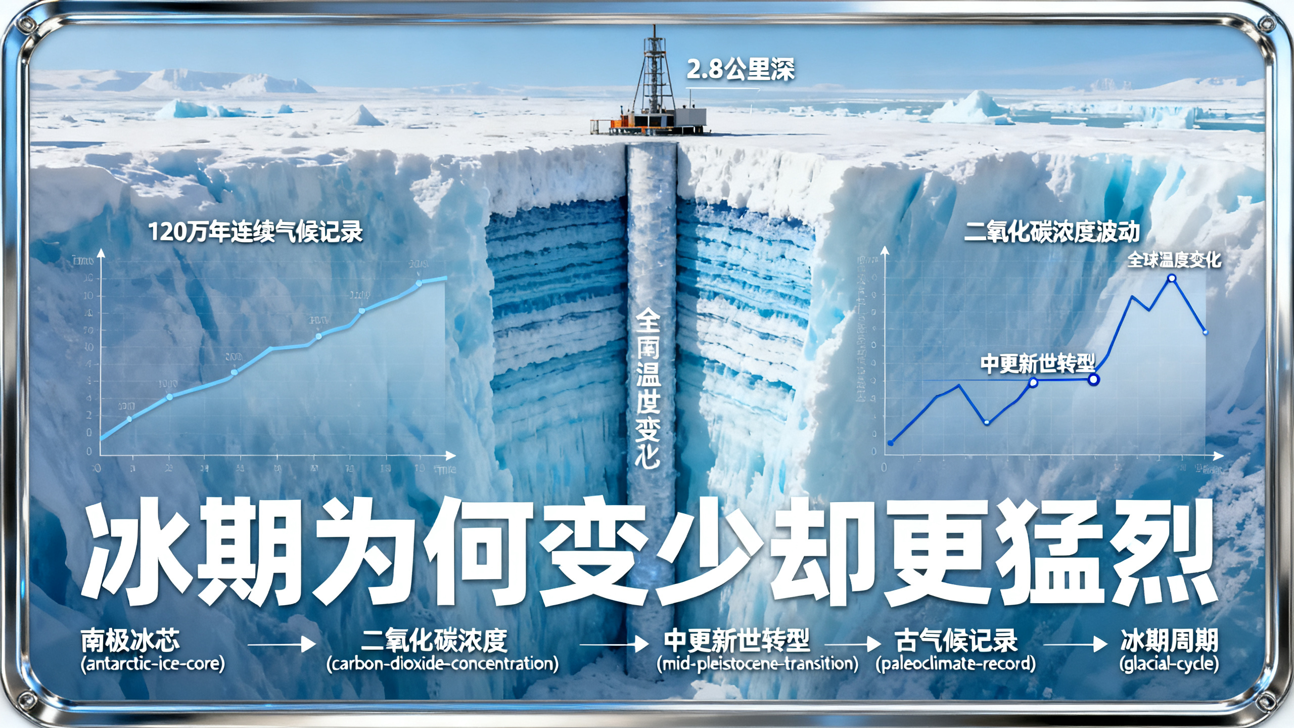 冰芯揭示地球最长连续气候记录