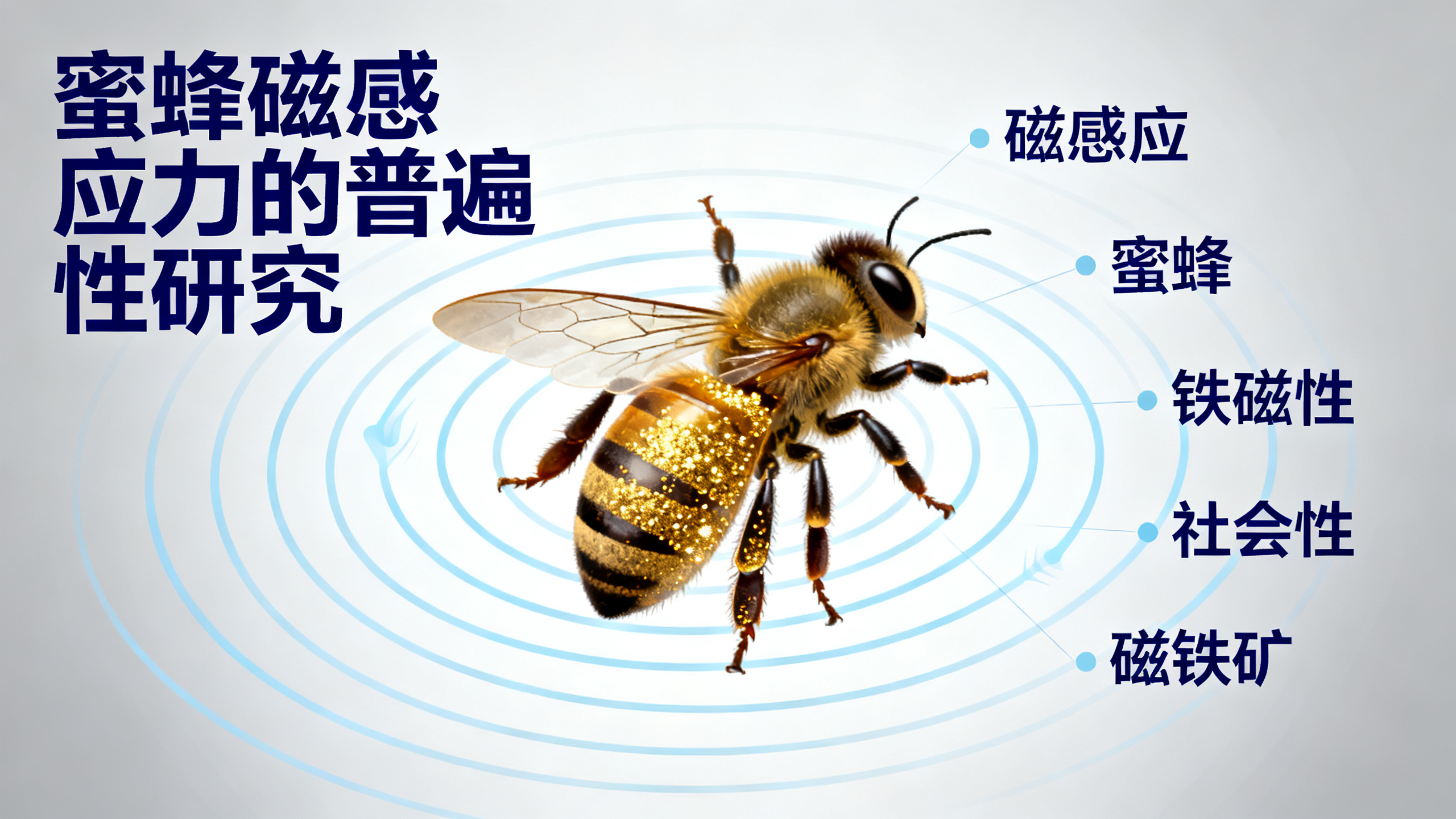 蜜蜂普遍具有磁性，这与它们的进化关系、生活习性和社会行为有关