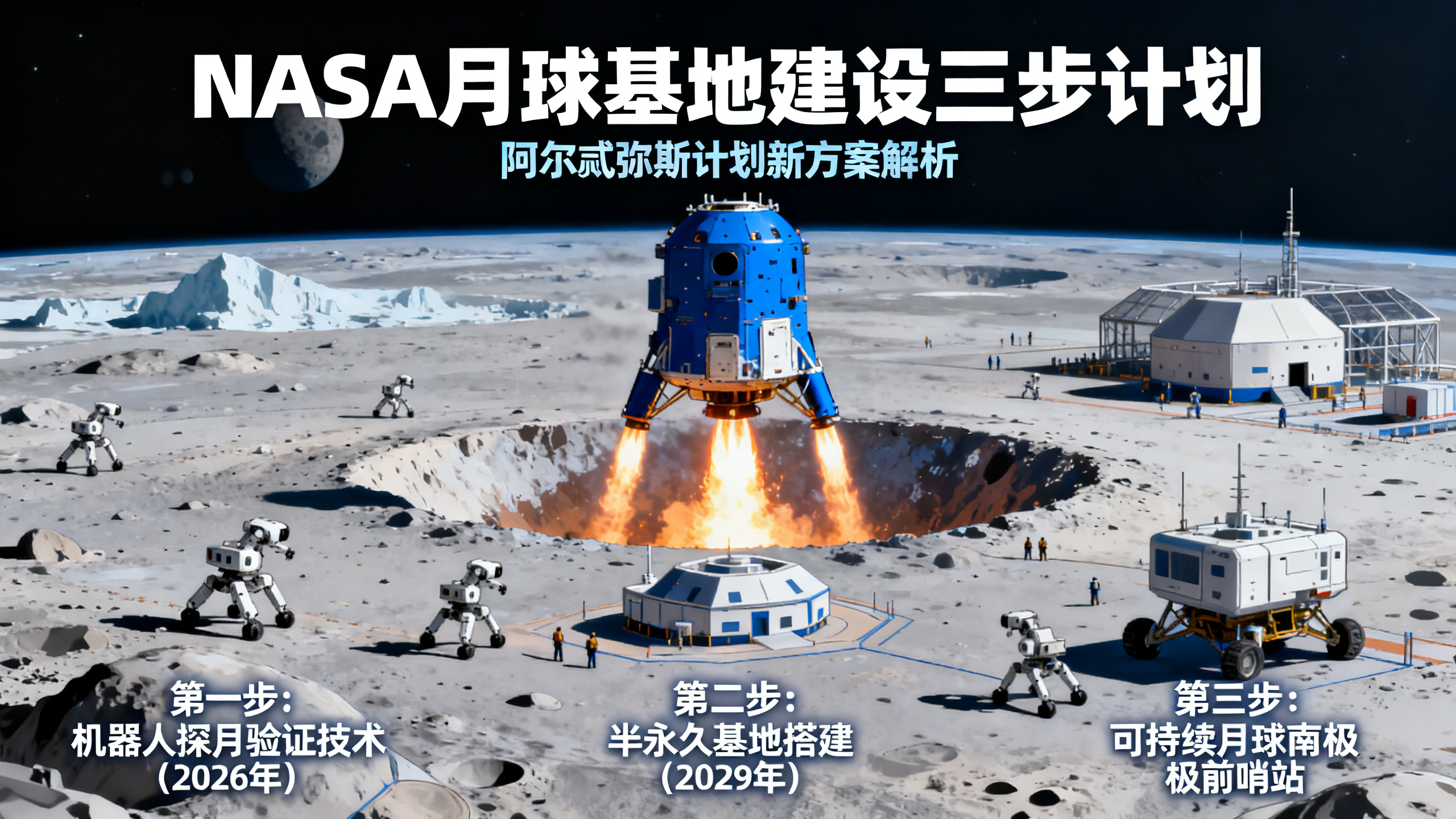 NASA公布在月球南极建基地的详细计划