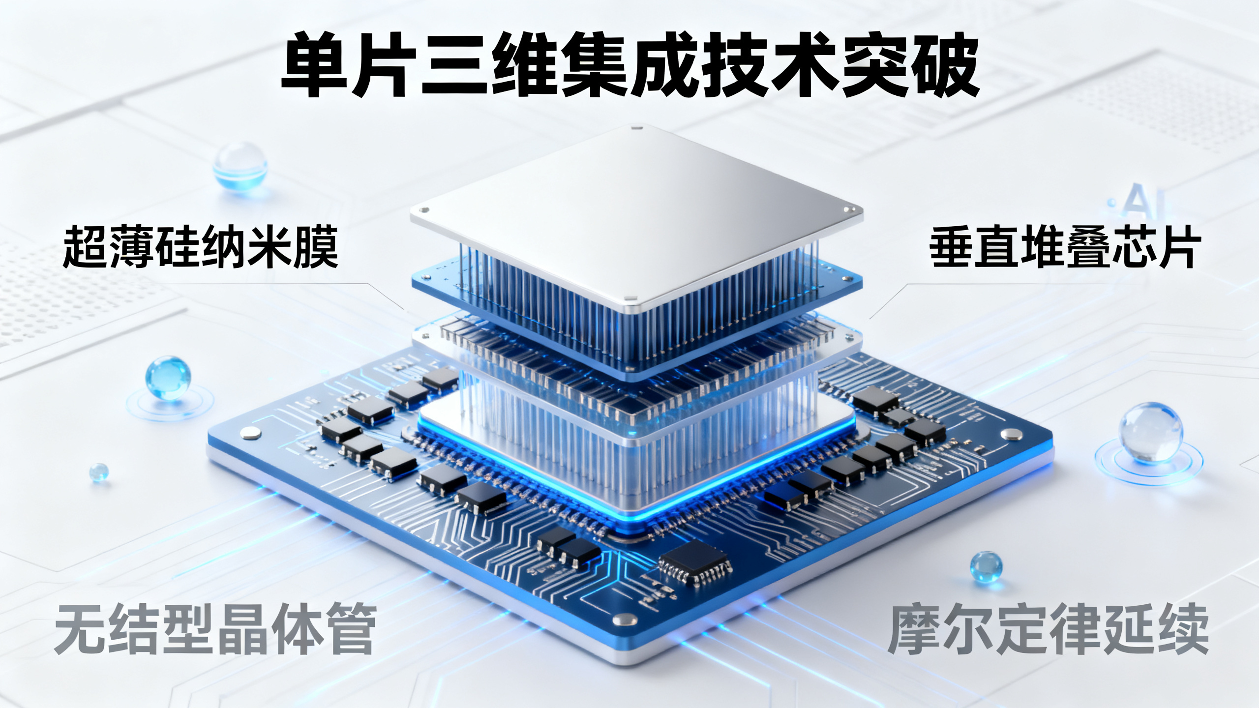 新型三维硅芯片问世，或将延续摩尔定律多年