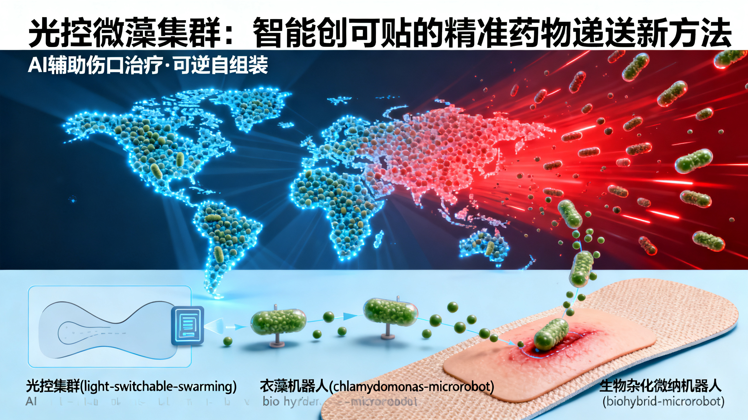 光控微型机器人集群运动
