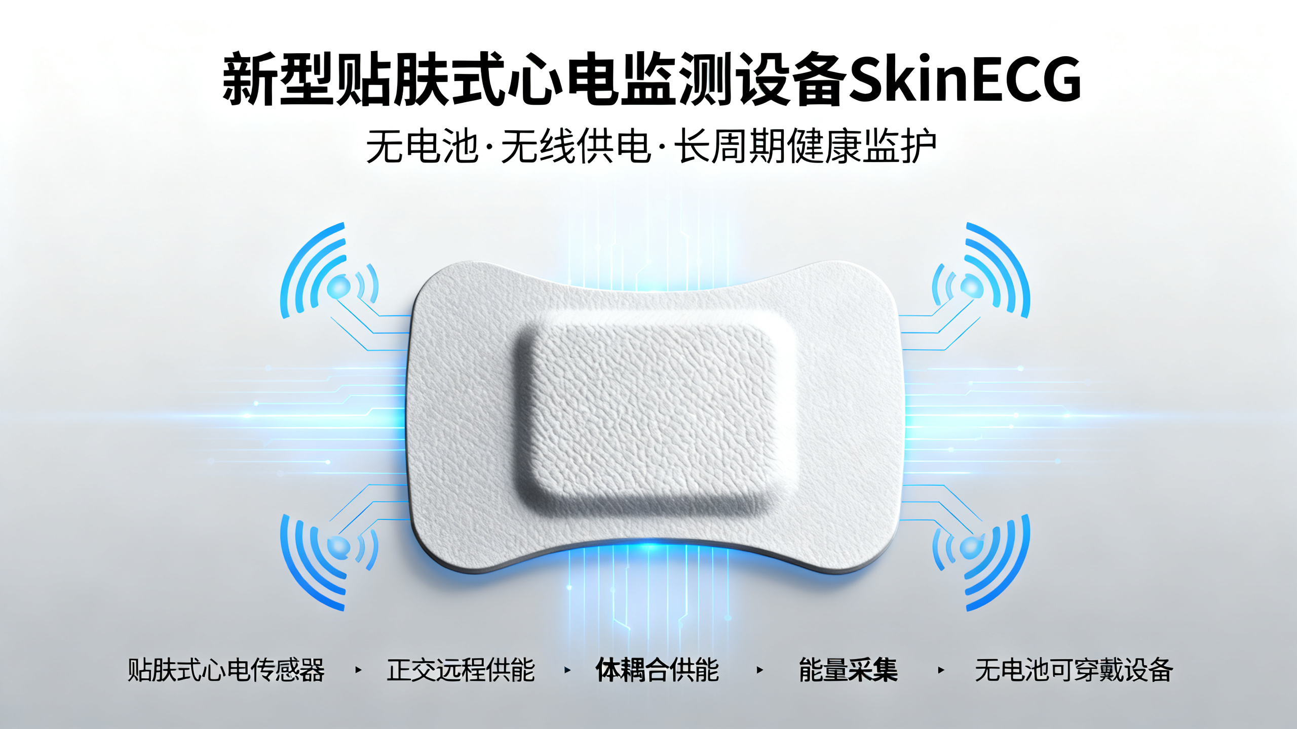 贴肤心电仪：无需充电、像皮肤一样柔软的无线心电监测设备