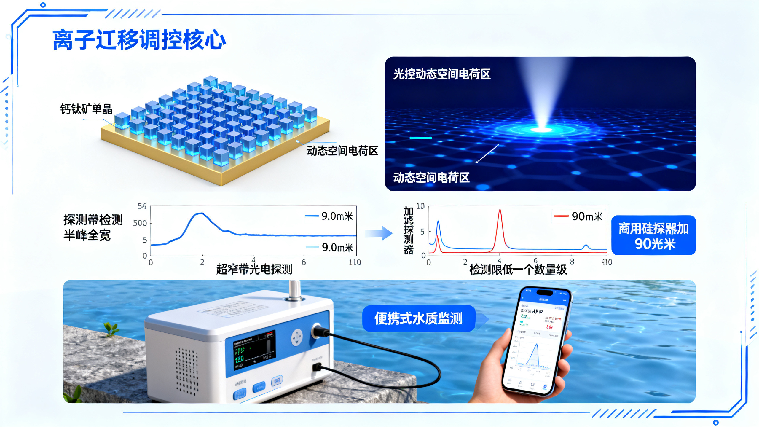 超窄带钙钛矿单晶光电探测器：让便携式浓度检测更精准