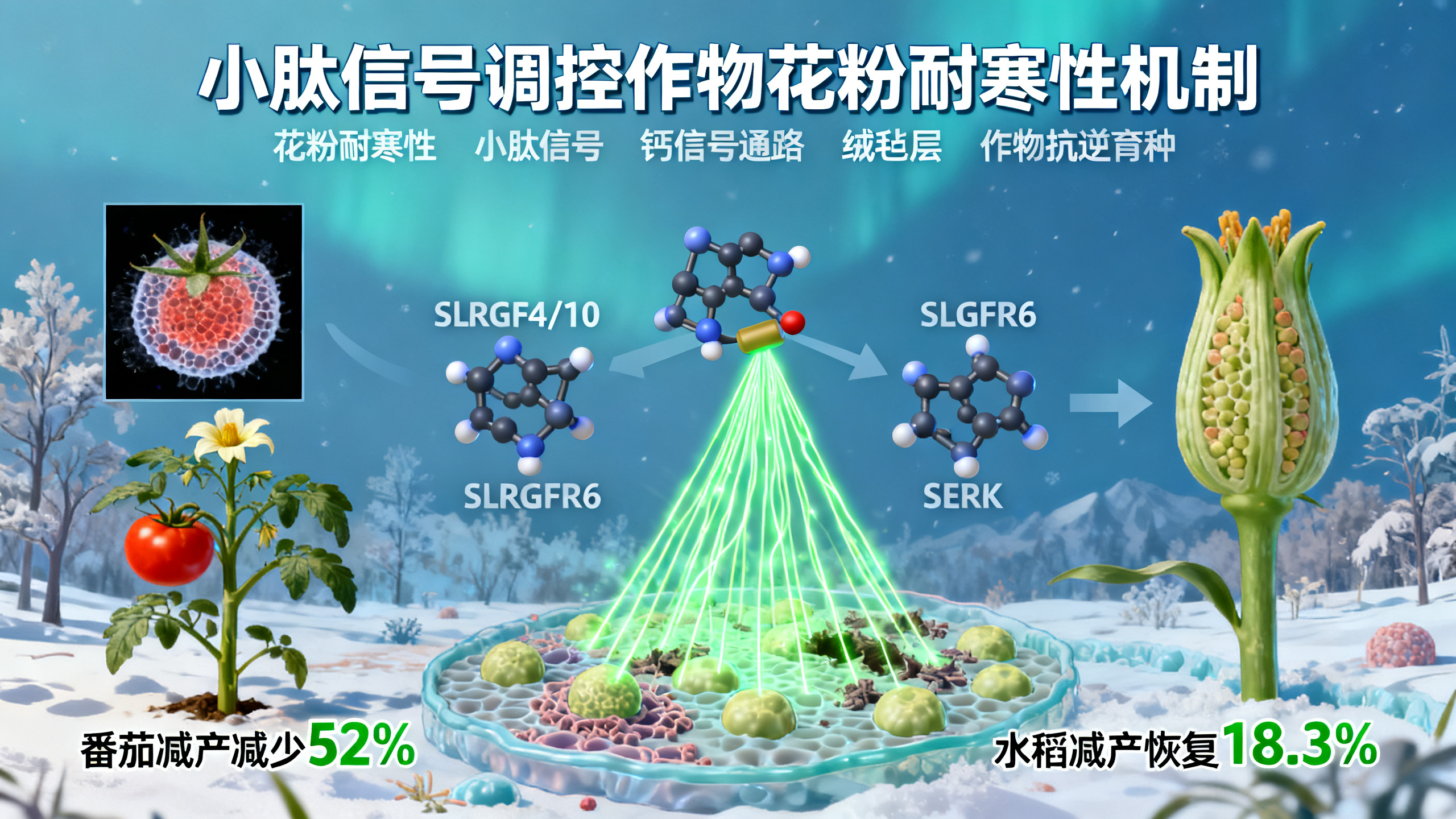 寒冷触发的肽信号，助花粉抗寒、保丰收