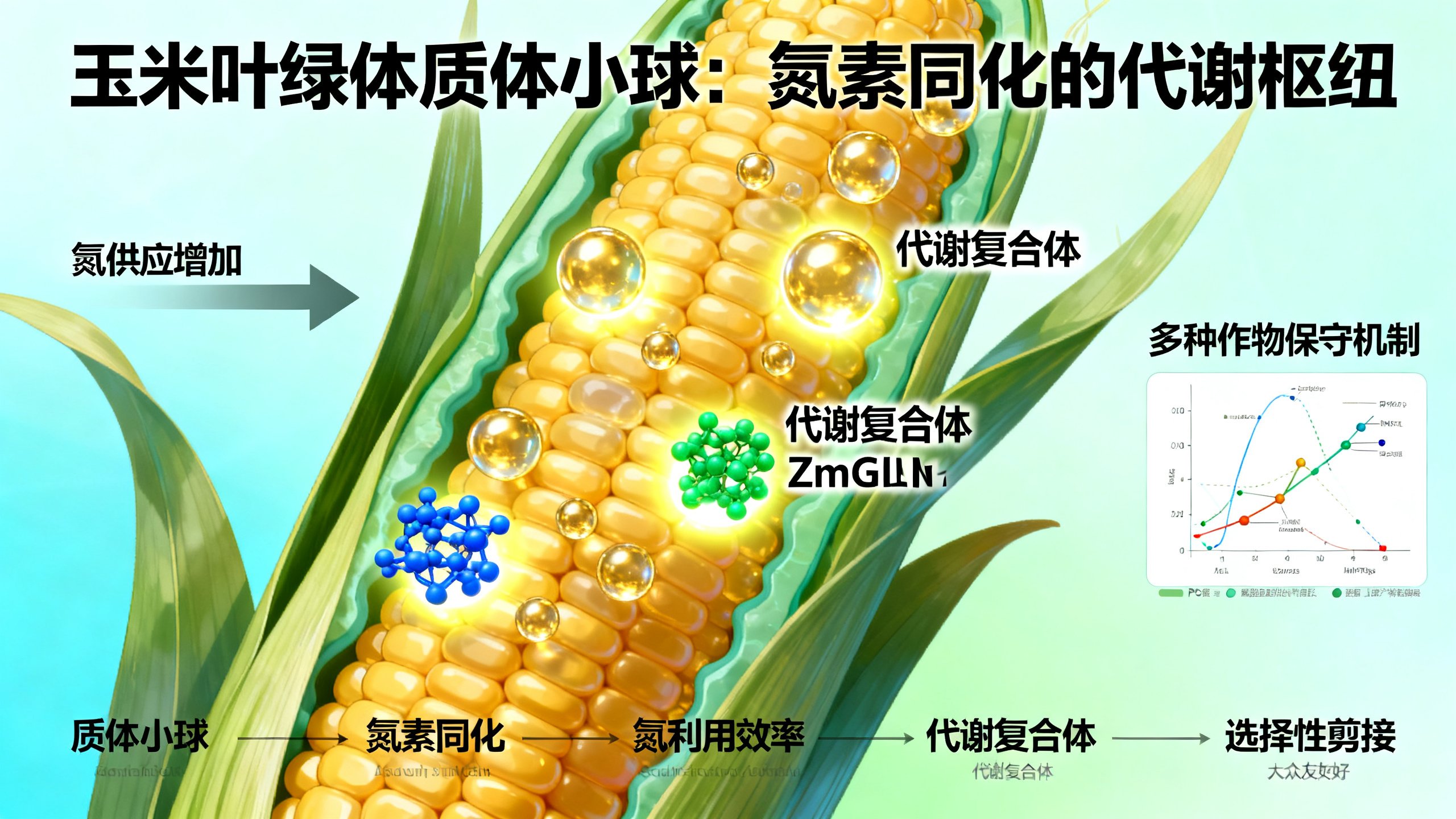 玉米叶片中的“小油滴”帮植物储存氮元素