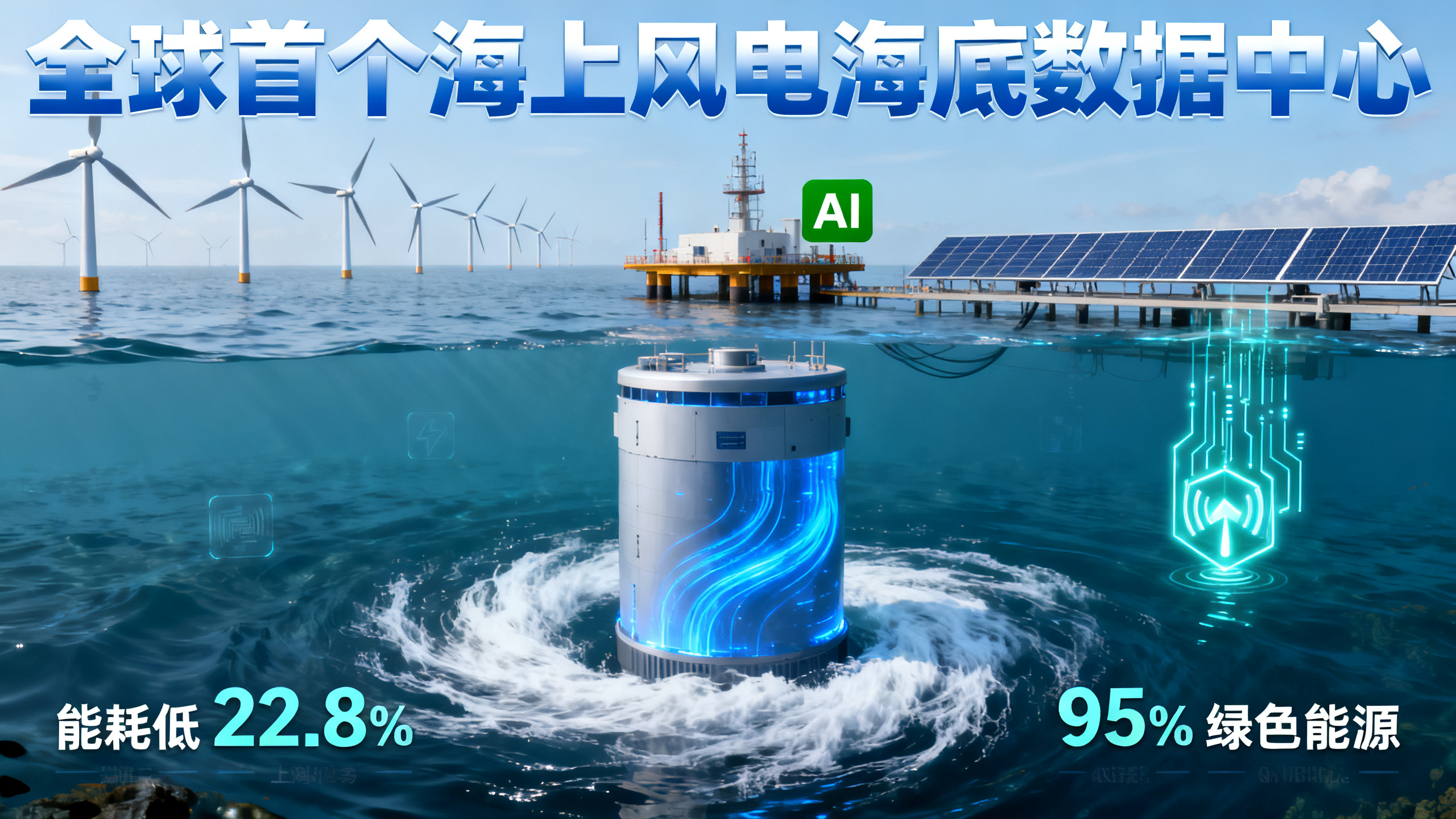 中国建成全球首个水下风电数据中心