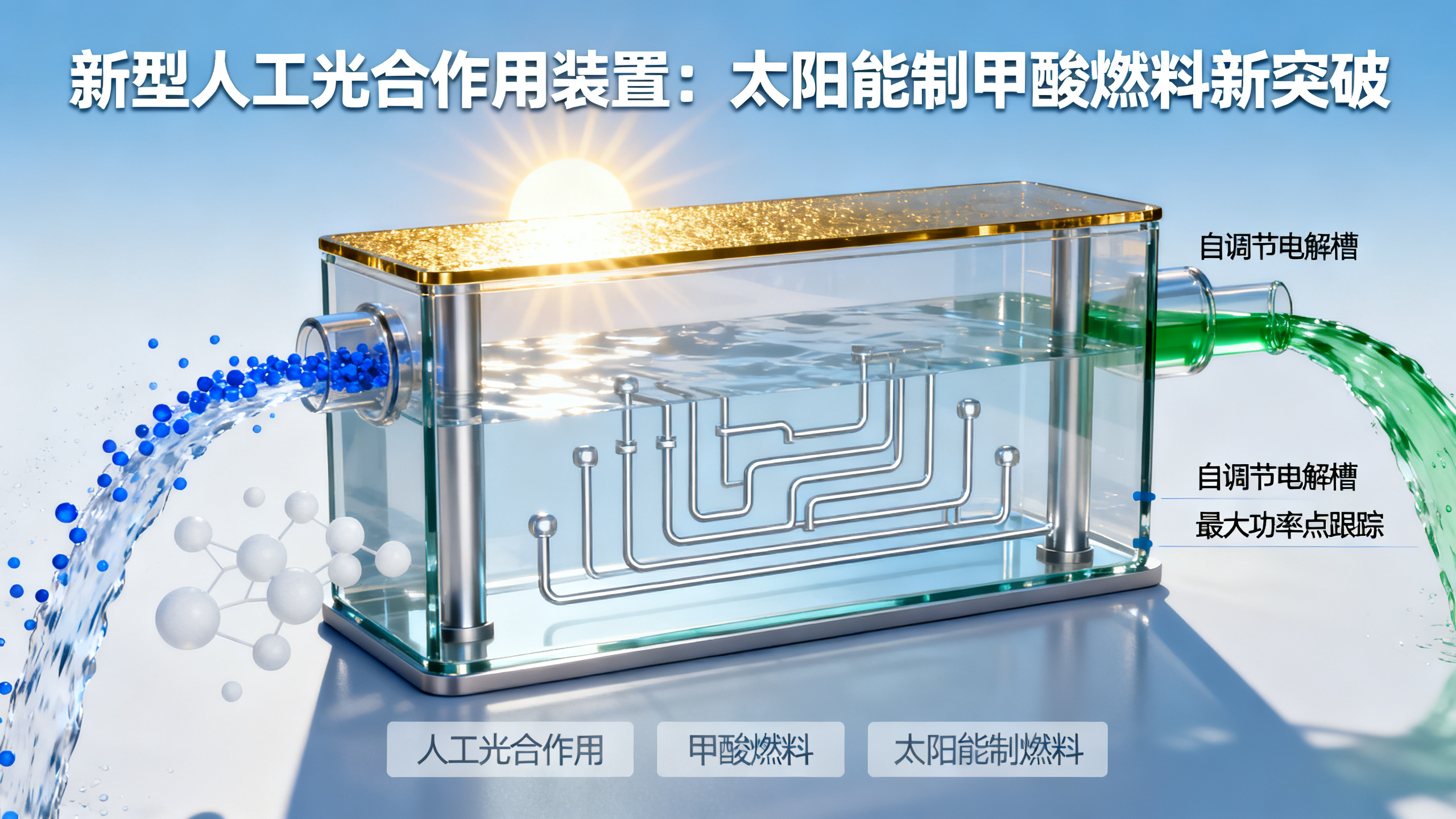 科学家造出无需电池的“阳光制油”装置