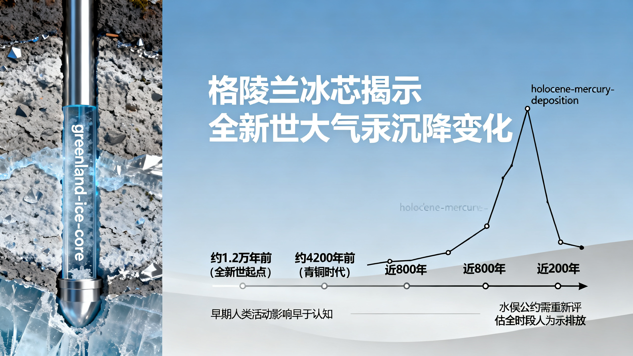格陵兰冰芯揭示全新世以来水银的累积情况