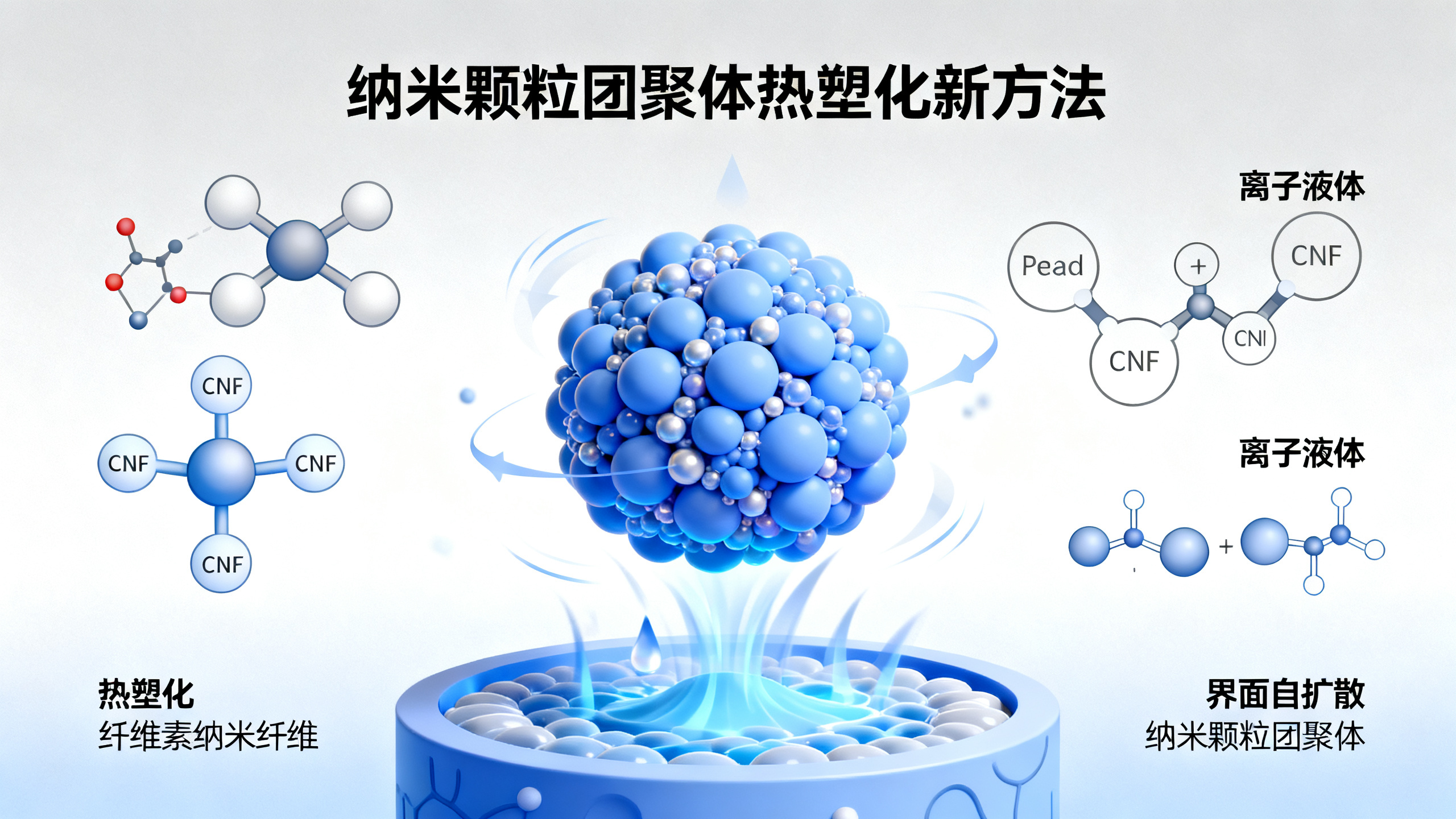 用离子自扩散让纳米颗粒聚集体“热塑成型”