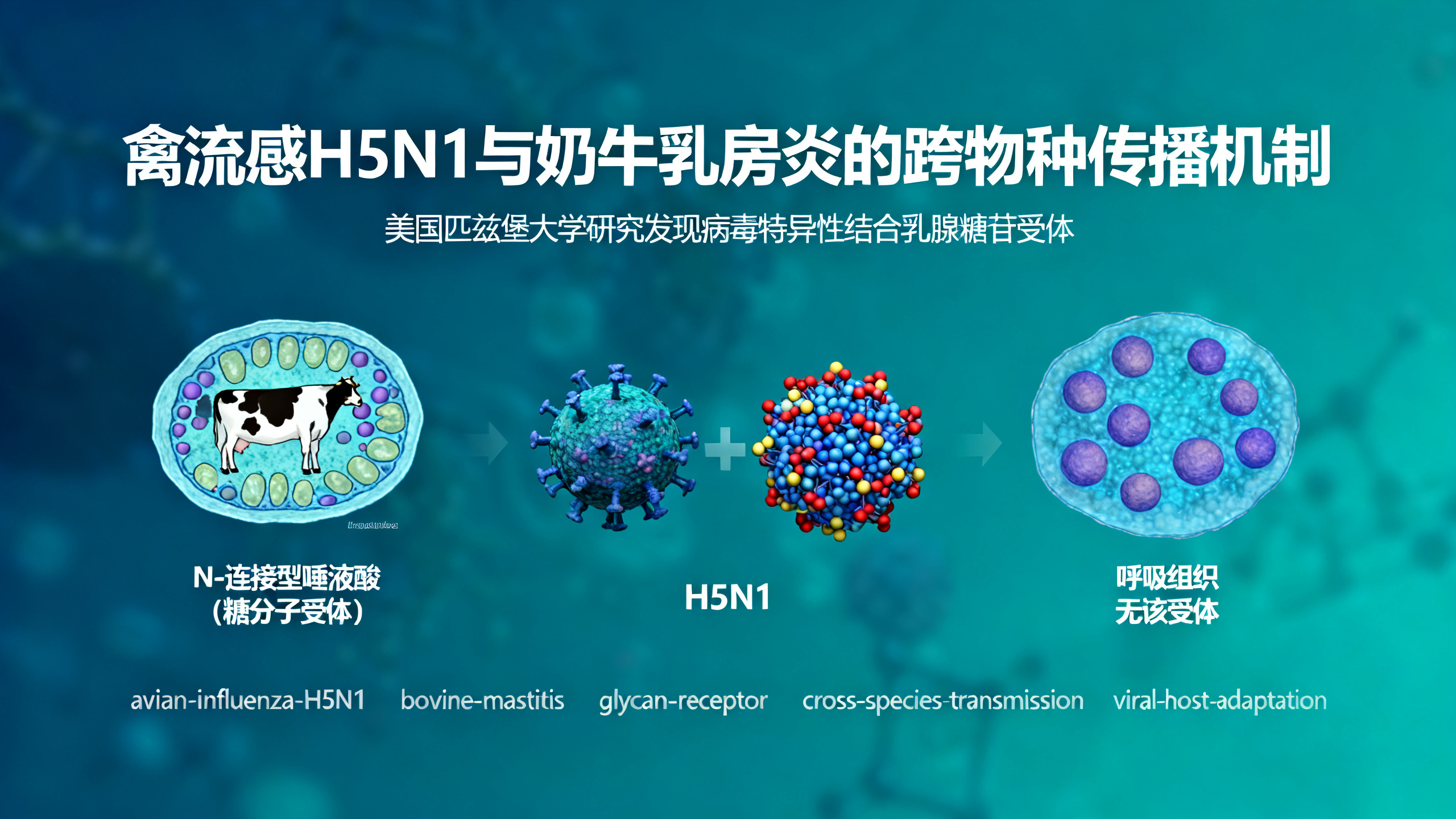 科学家终于弄清禽流感病毒如何“躲”进奶牛体内