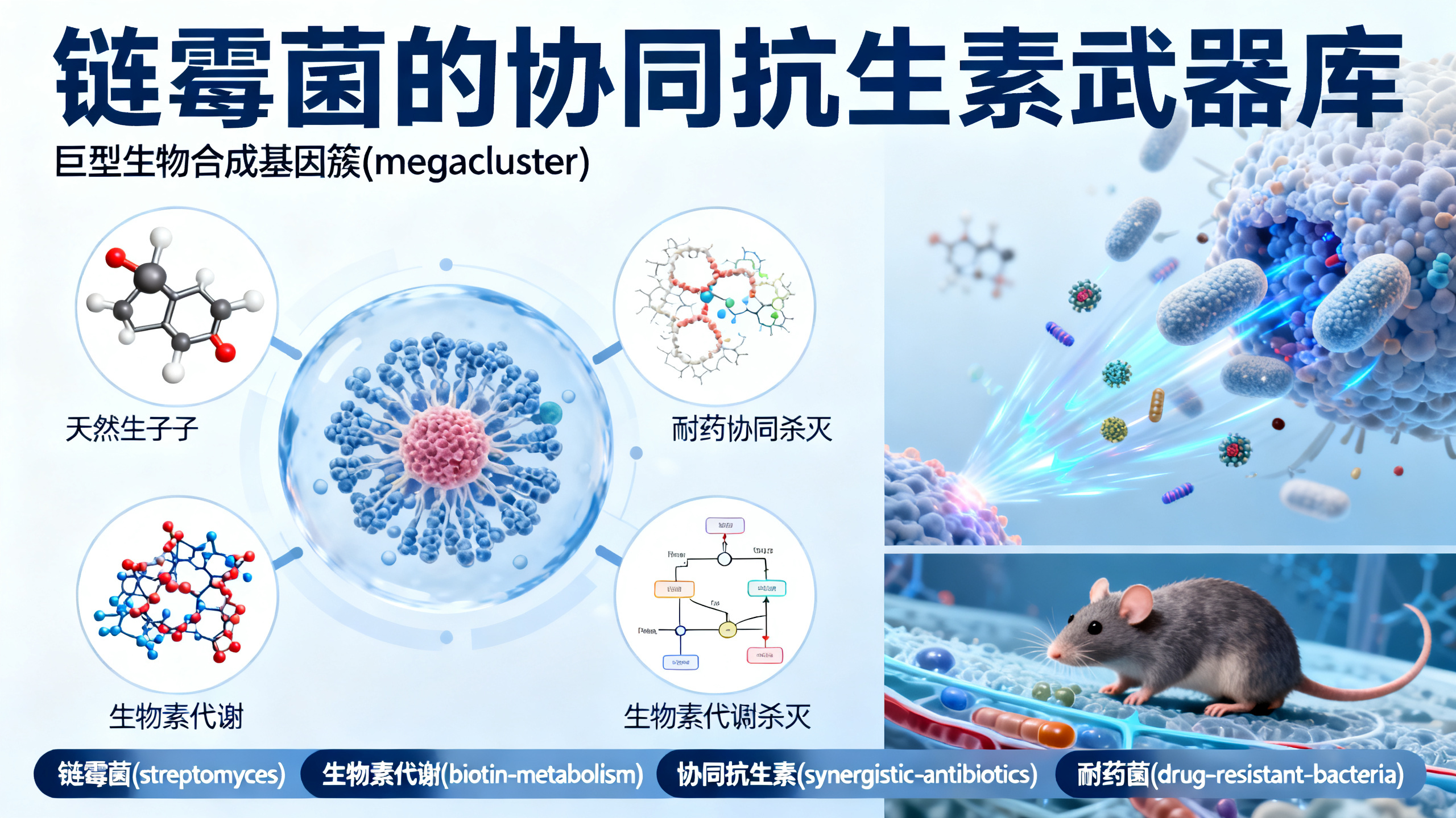 一种链霉菌“超级基因簇”可产生协同作用的生物素靶向抗生素
