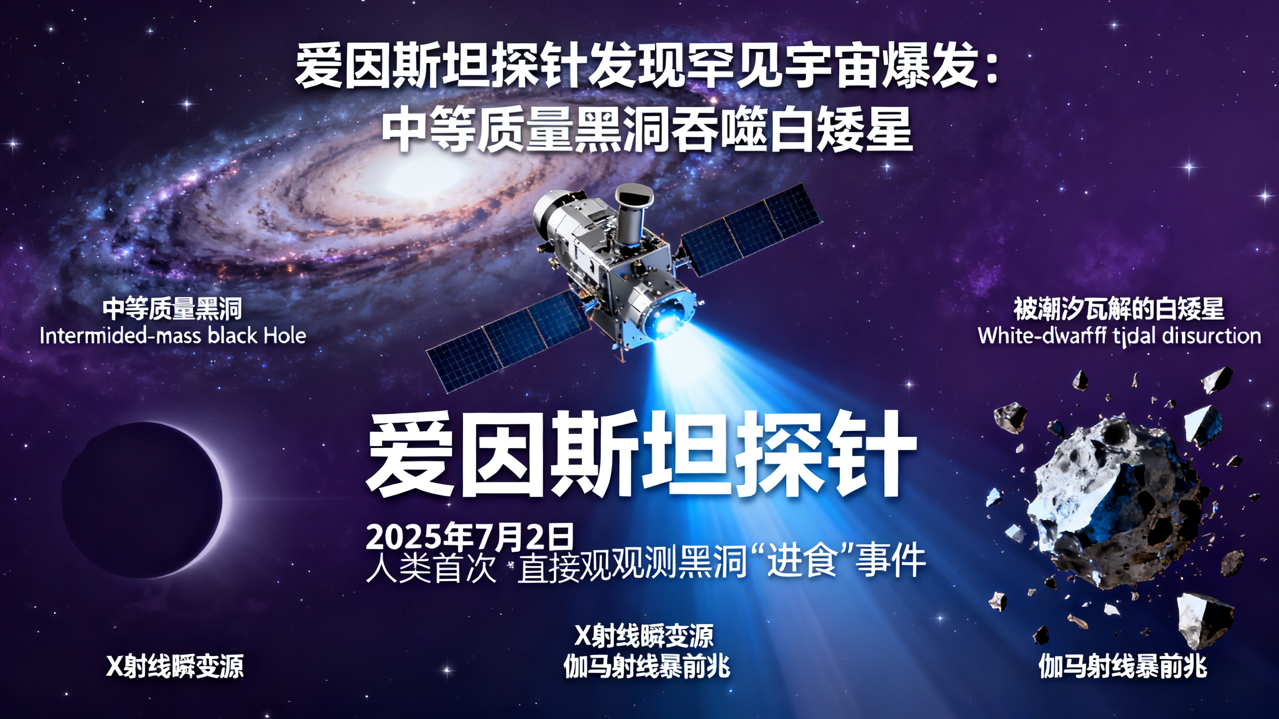 “爱因斯坦探针”或首次拍到黑洞撕碎白矮星的瞬间