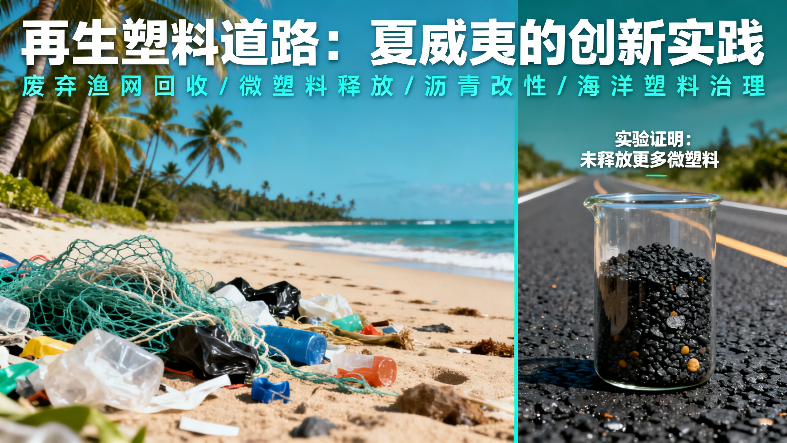 夏威夷用海洋塑料和废弃渔网铺路