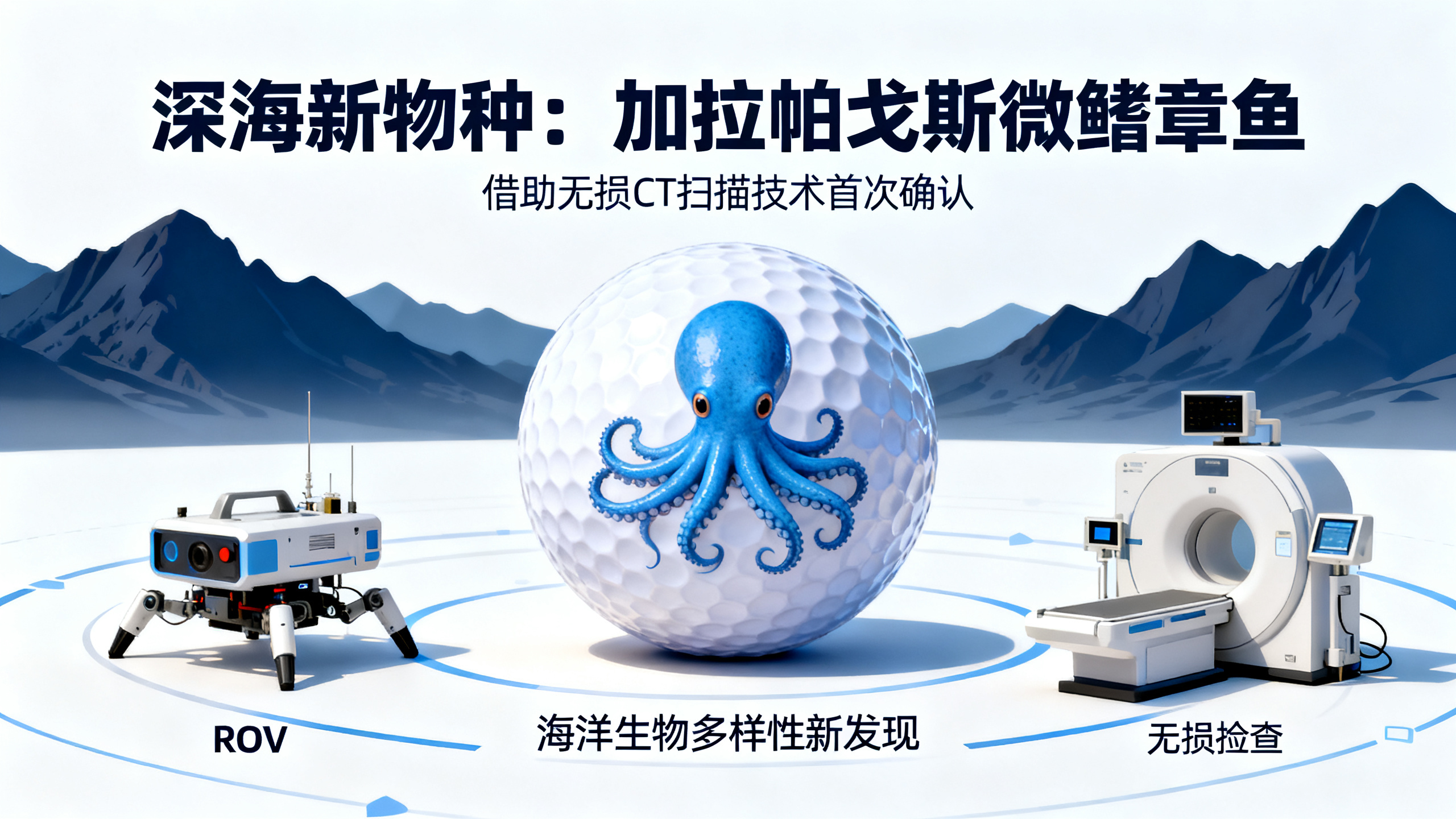 加拉帕戈斯海底6000英尺处发现萌萌的蓝色小章鱼