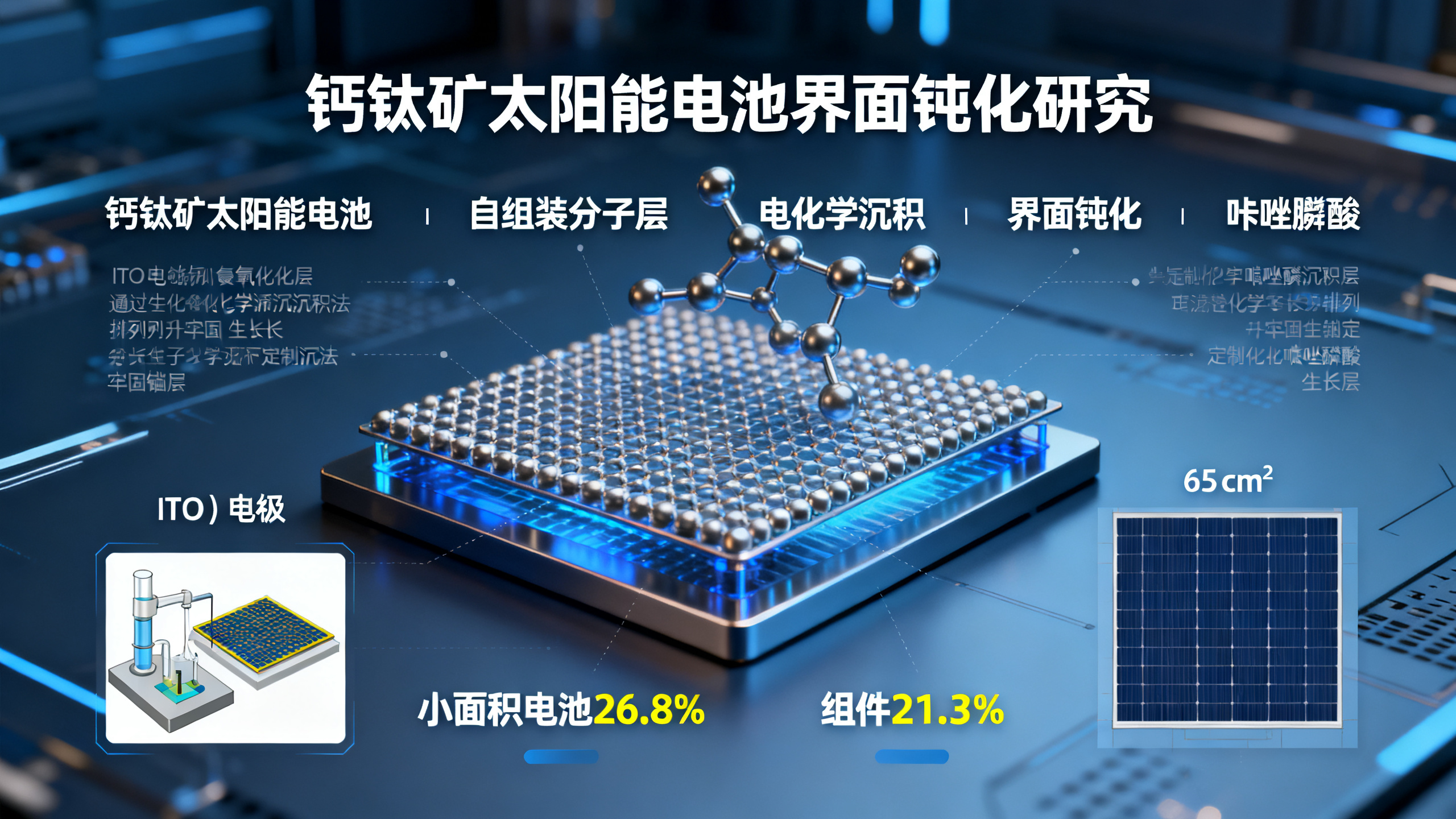 电镀自组装分子，提升钙钛矿太阳能电池性能