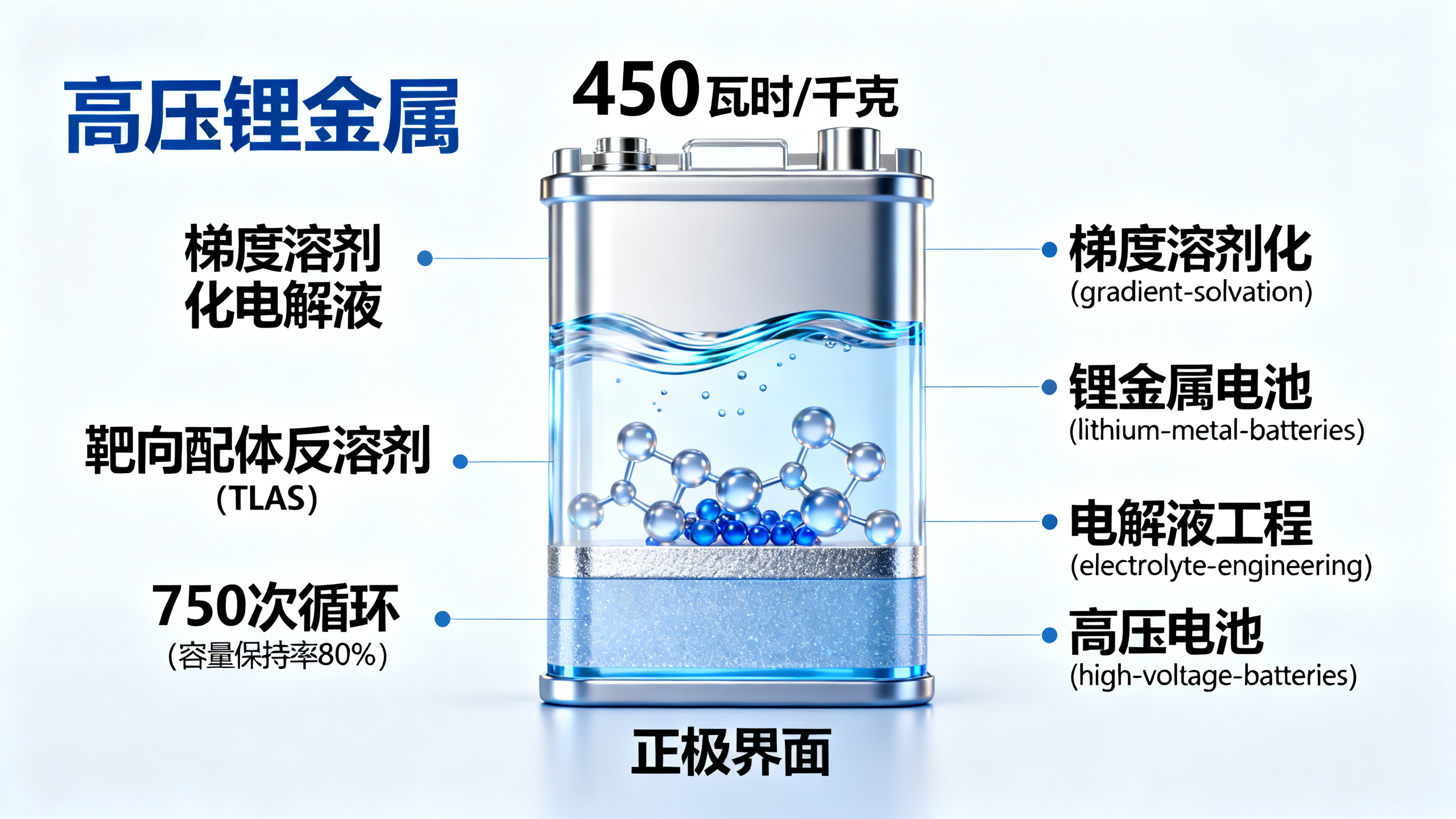 单相梯度溶剂电解液助力锂金属电池稳定运行