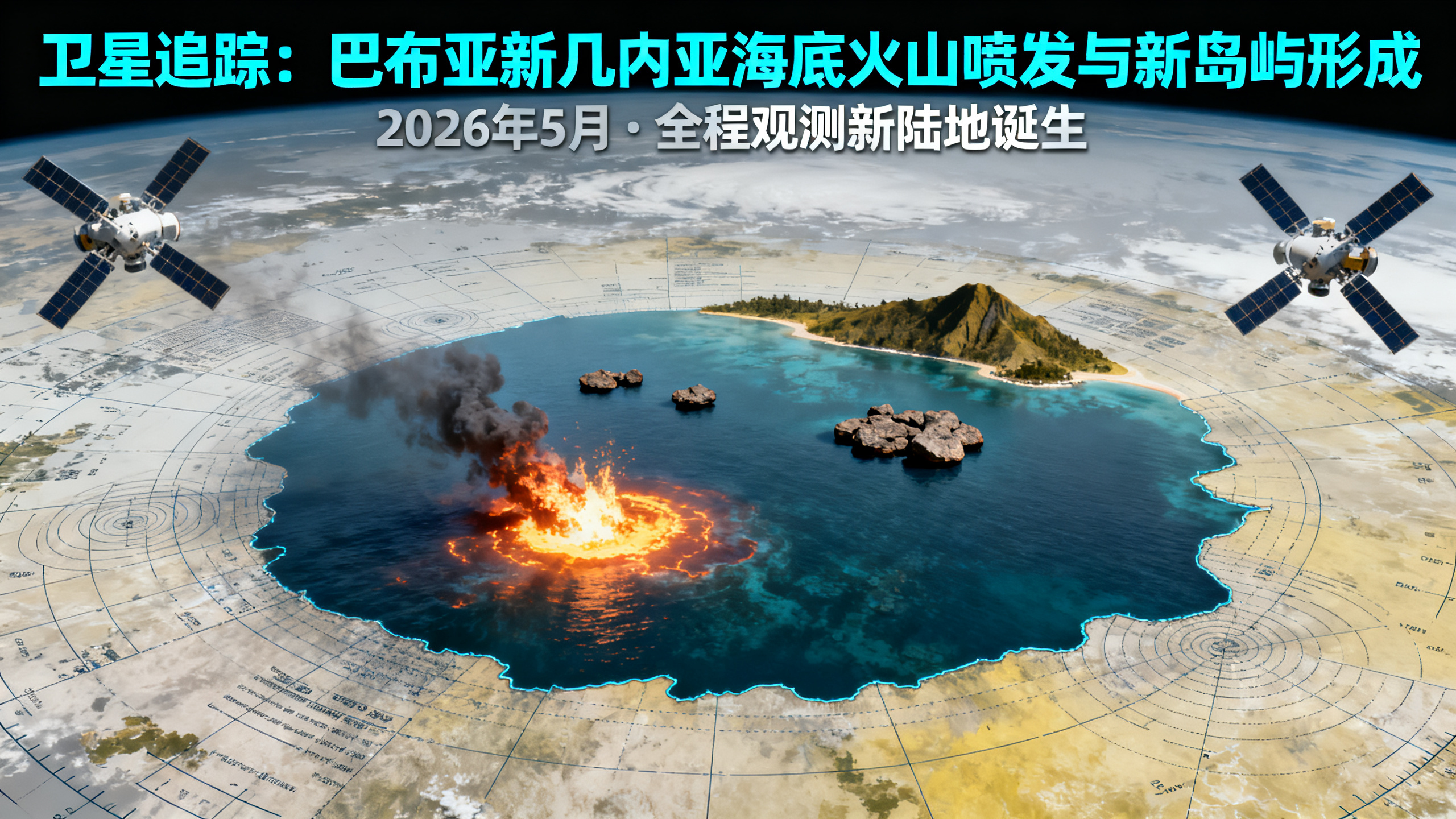 NASA卫星拍到地球最新岛屿从海中“冒”出来