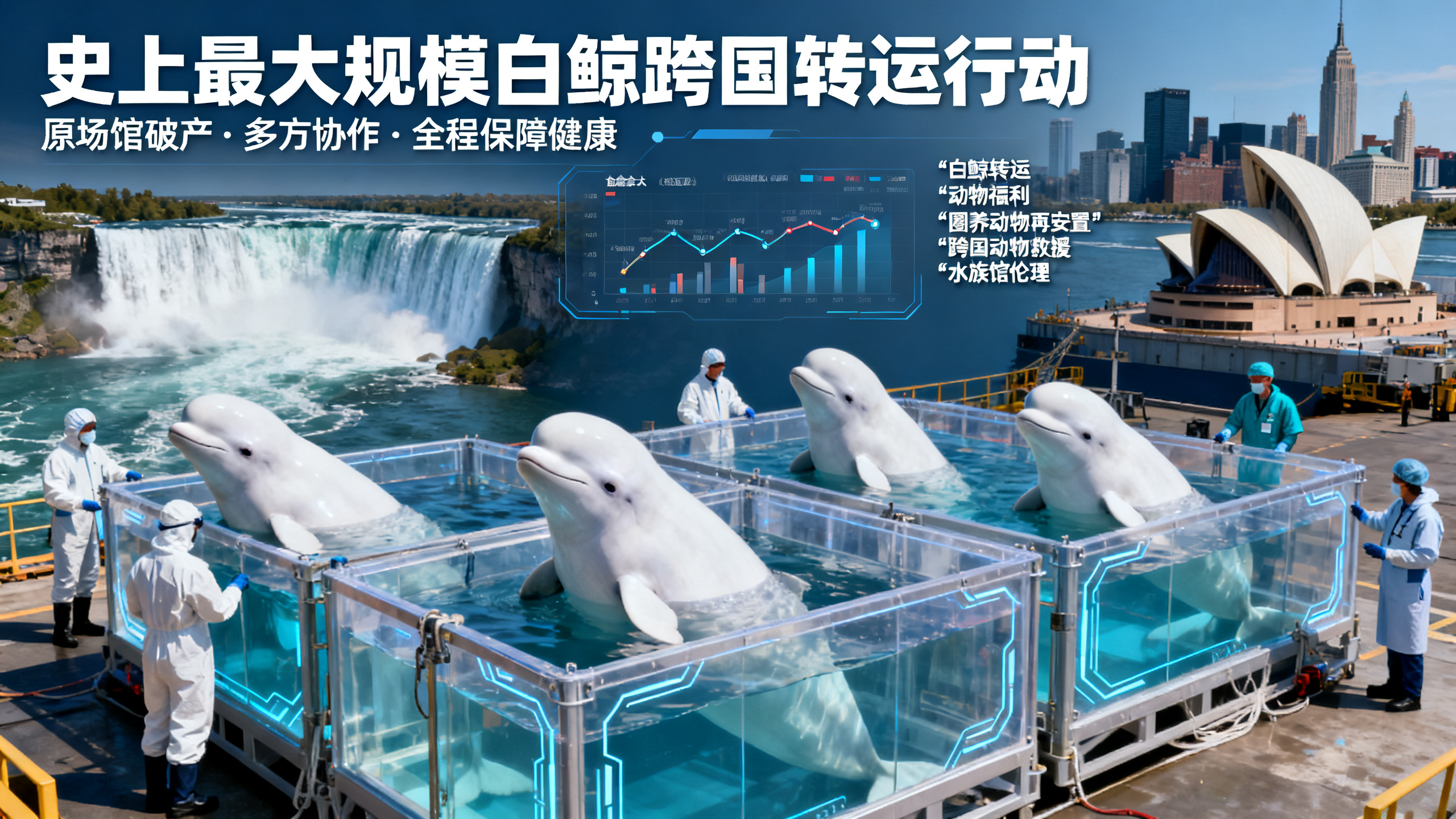 四头白鲸的惊险“搬家”记：从野外到芝加哥