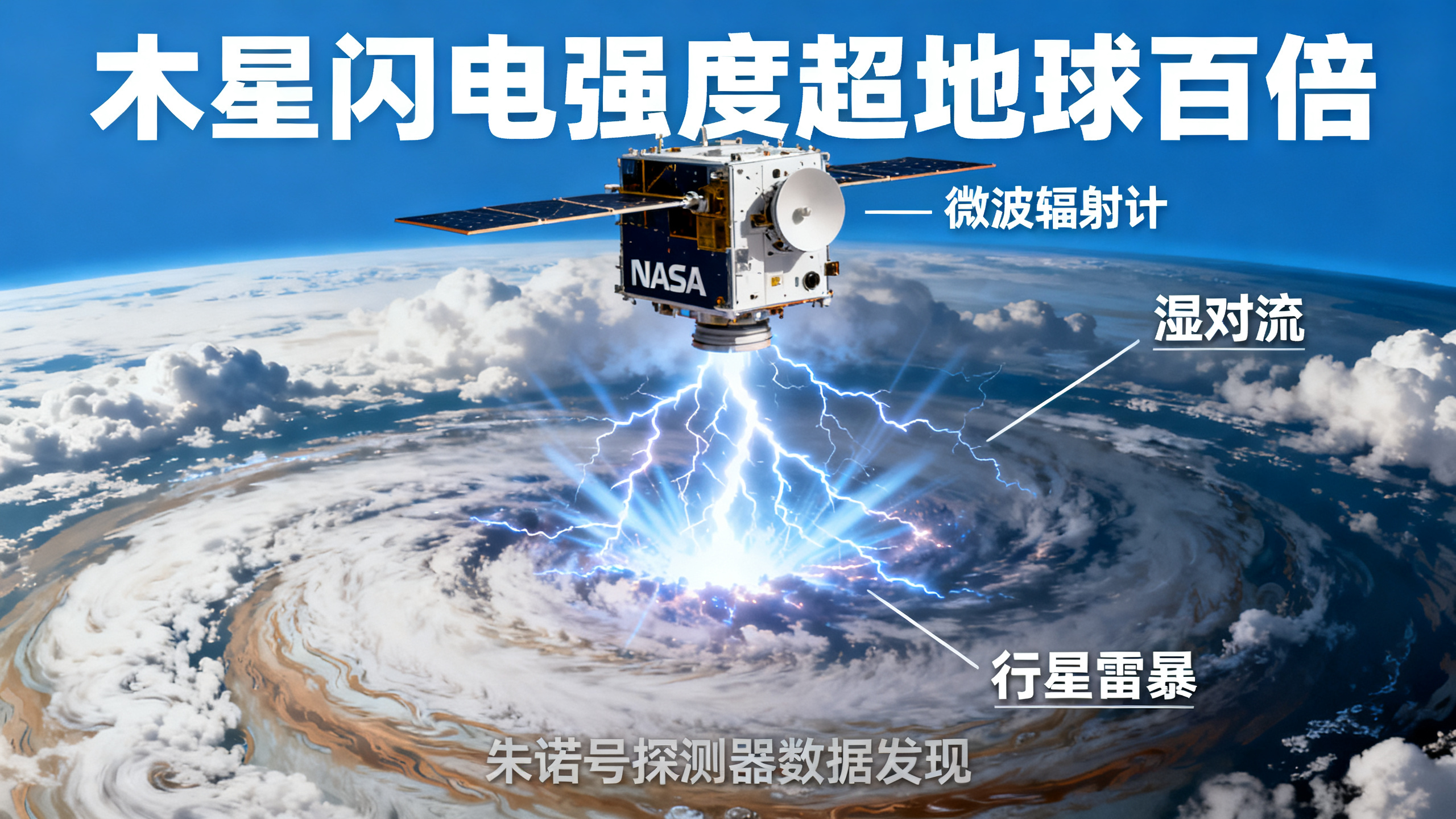 木星上的闪电威力可能是地球的100倍