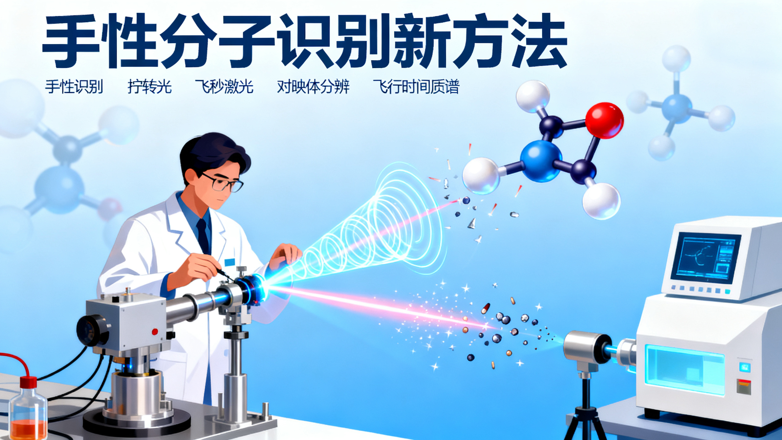 扭曲的激光能分辨“镜像分子”