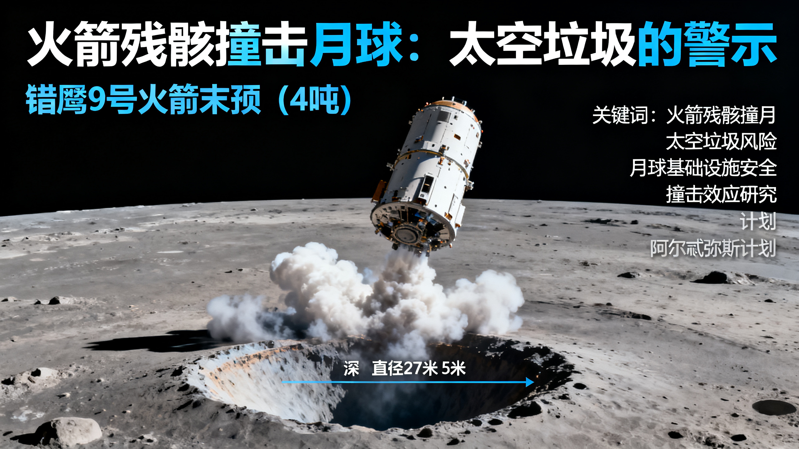 SpaceX火箭撞月事件敲响月球基地警钟