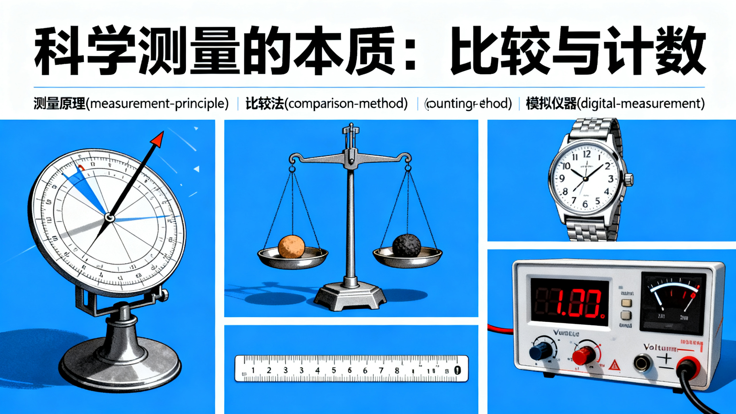 科学中所有高大上的测量工具，其实都源自两种石器时代的老办法