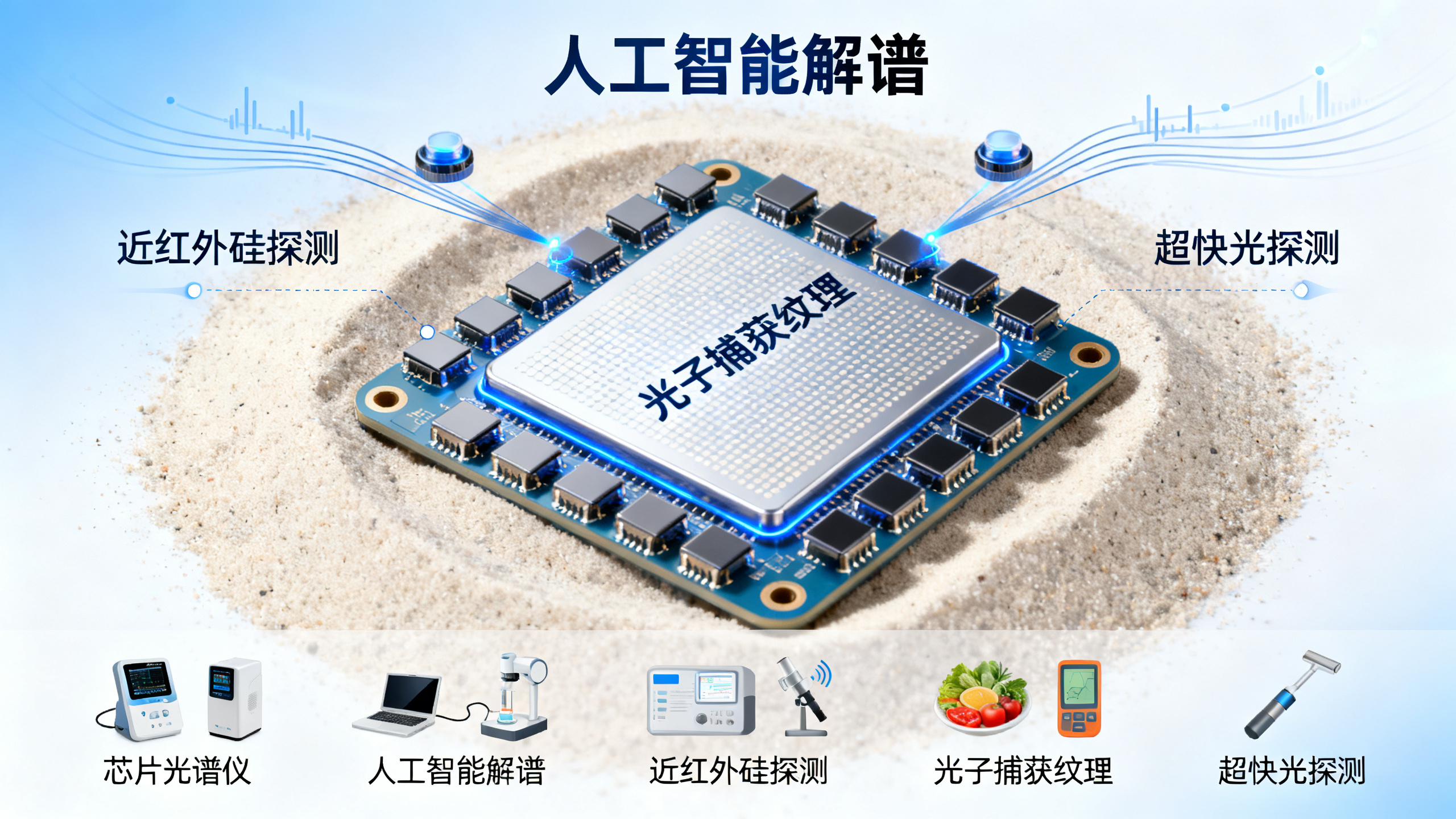 用AI驱动的微型光谱仪芯片，小如沙粒
