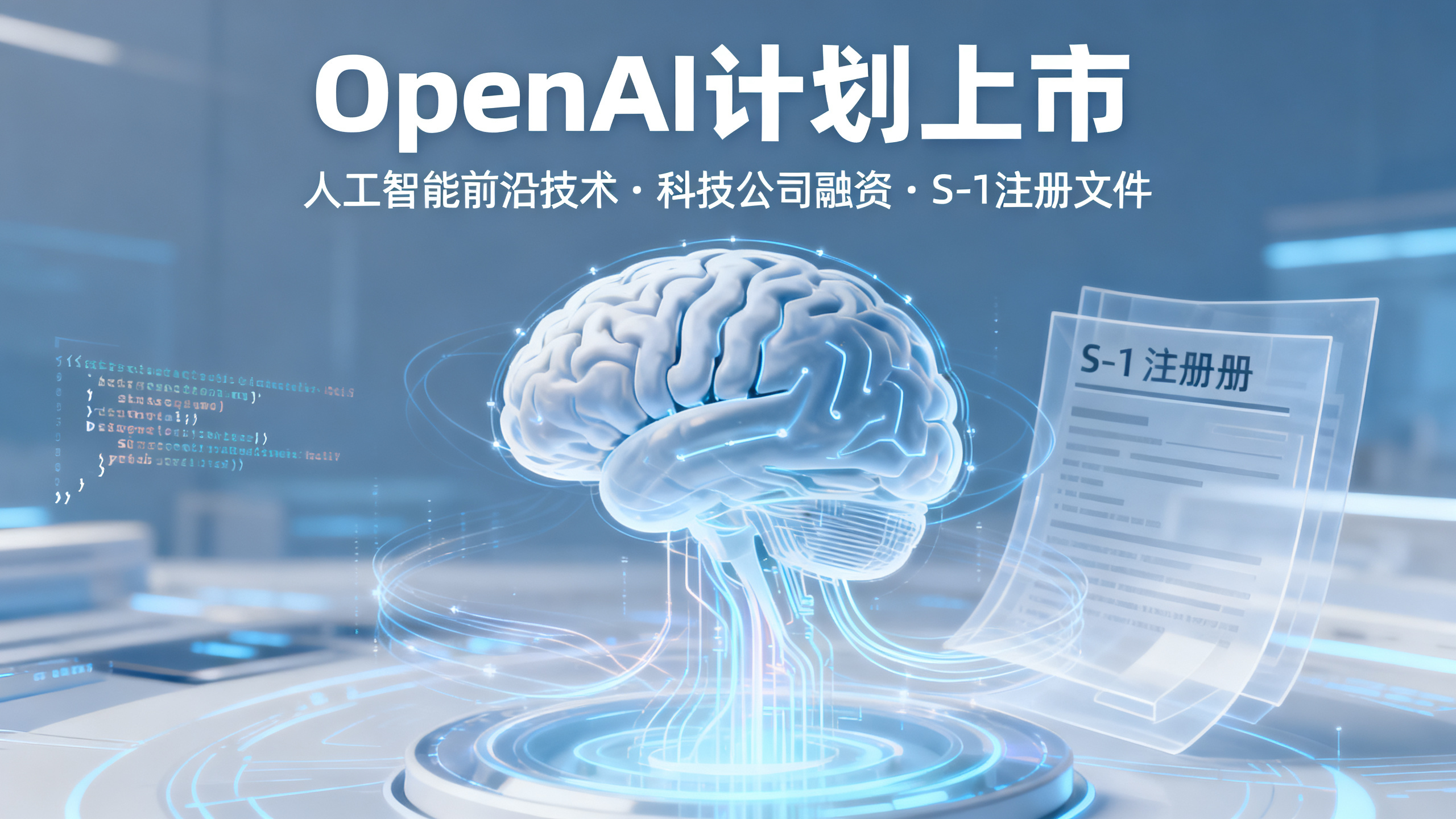 OpenAI悄悄提交上市申请，紧随SpaceX和Anthropic之后