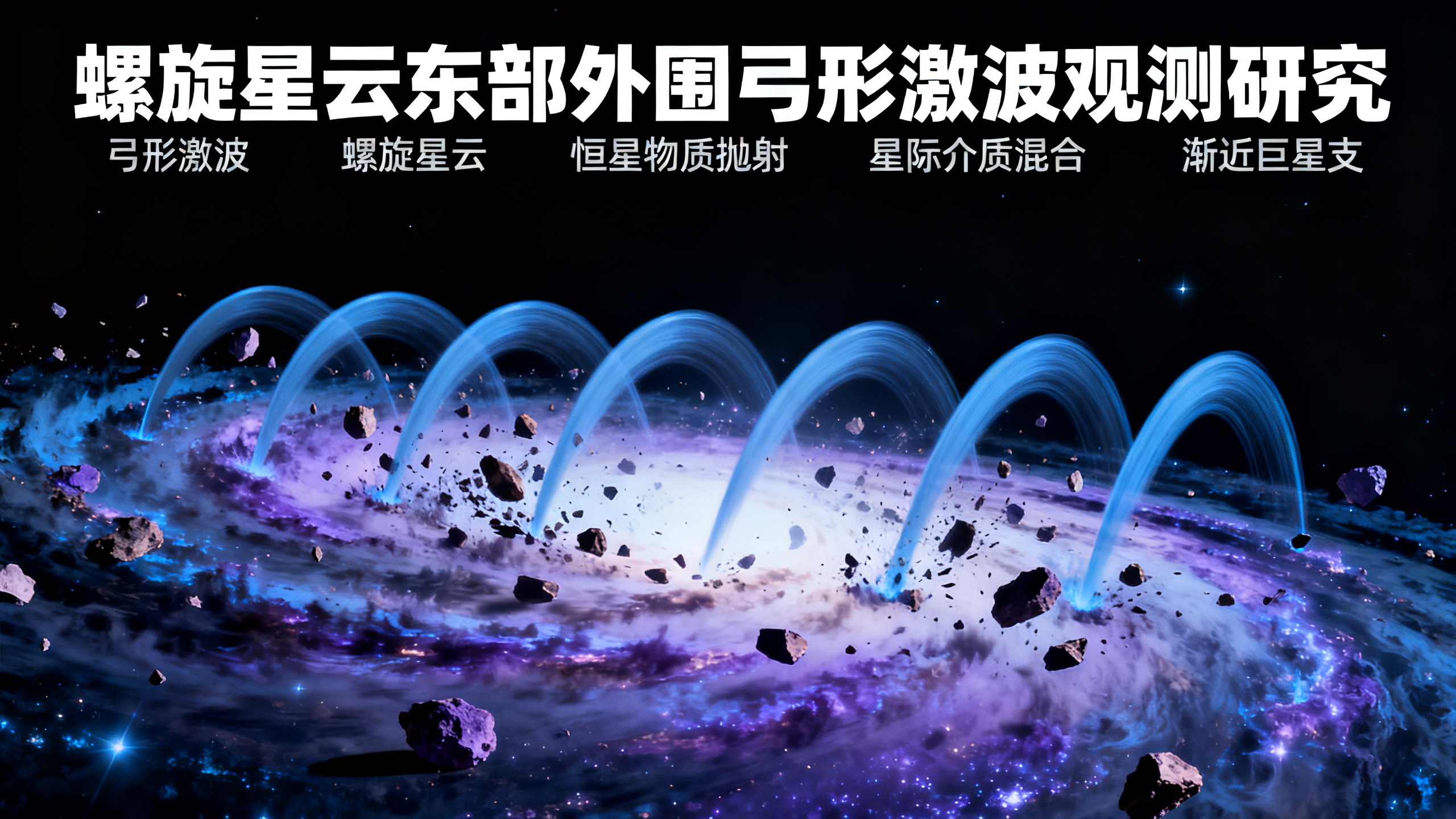 螺旋星云外围的众多弓形激波