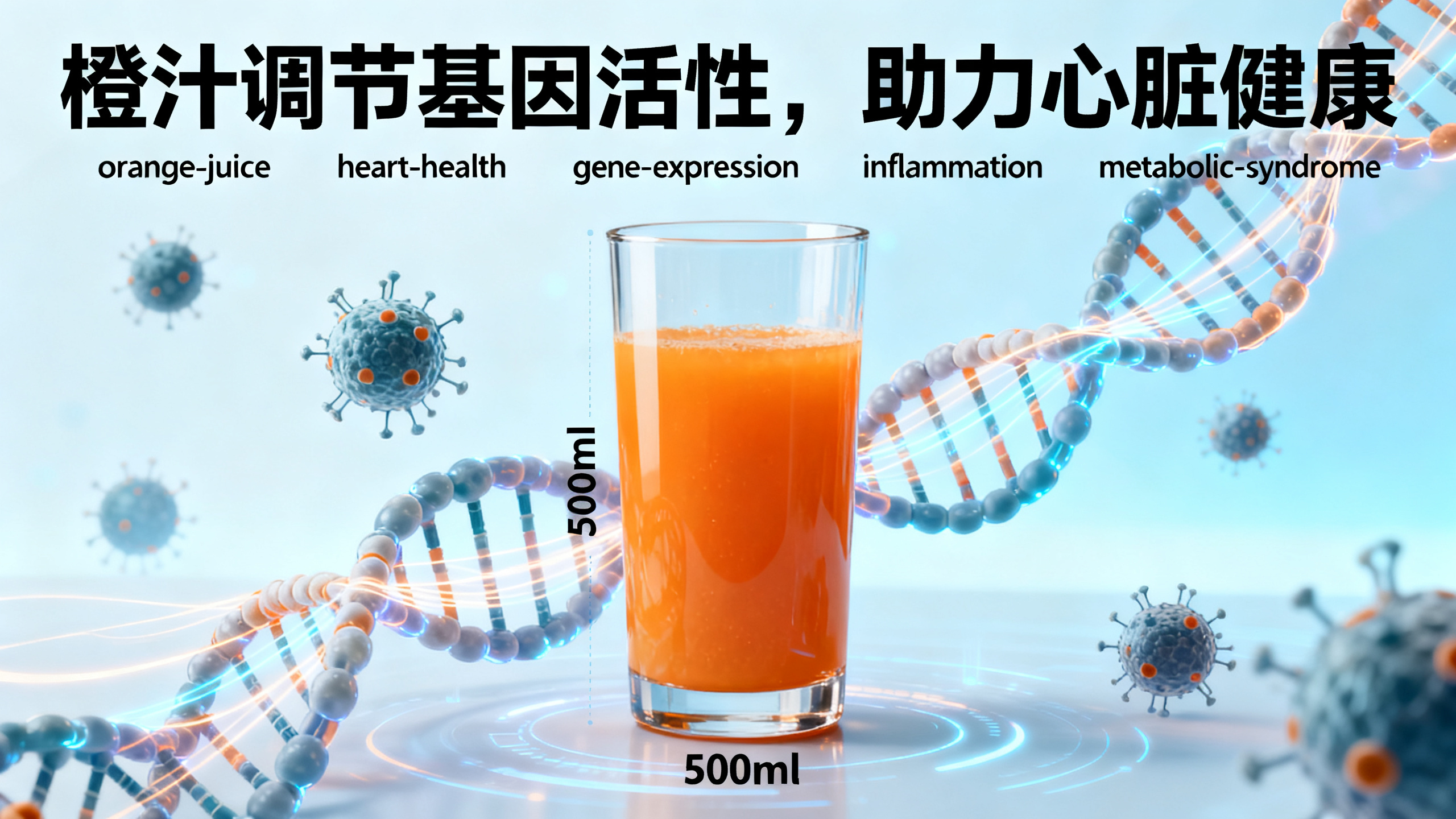 每天喝橙汁，可能影响成千上万个基因