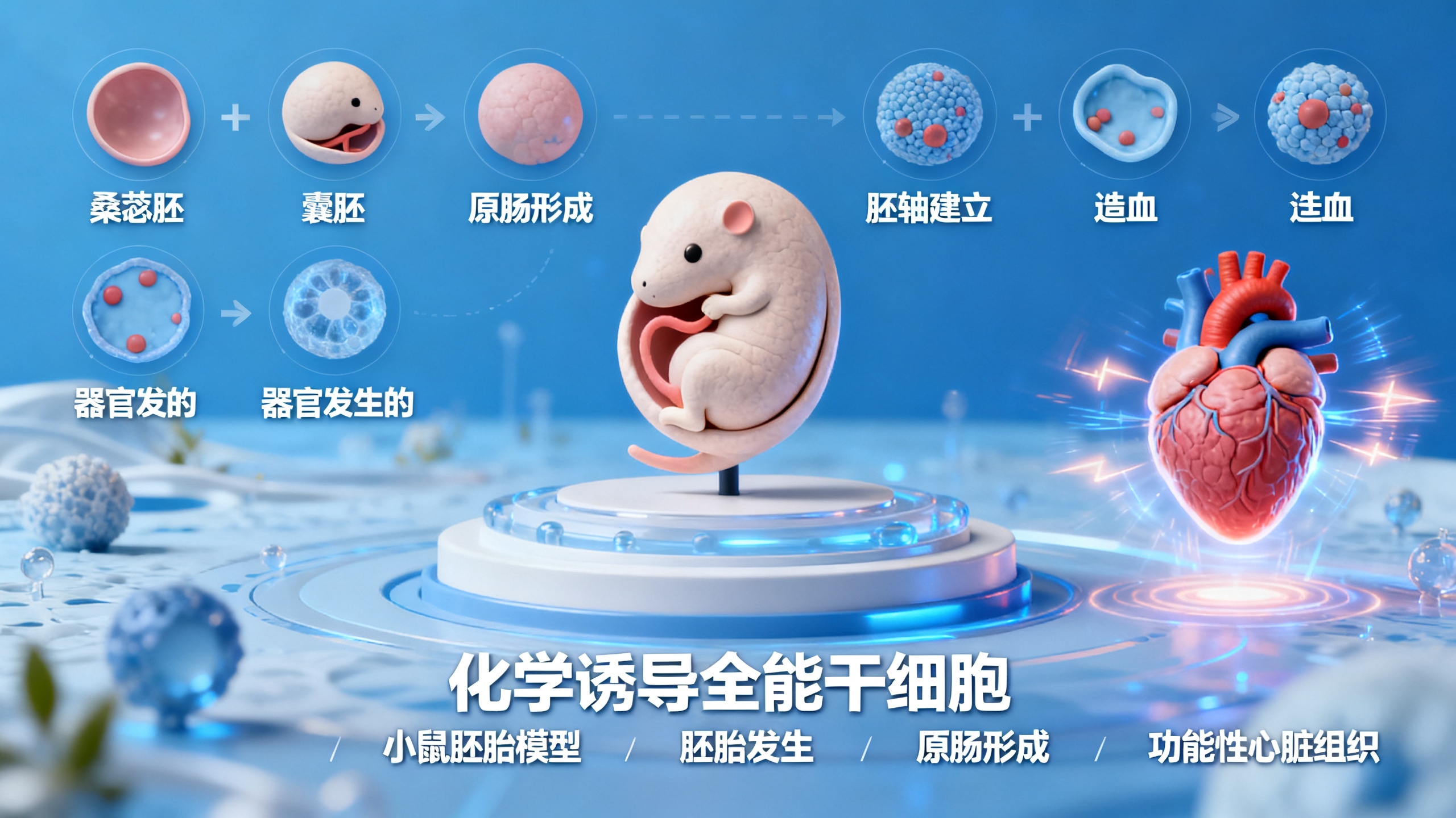 用化学诱导的全能干细胞模拟小鼠胚胎发育